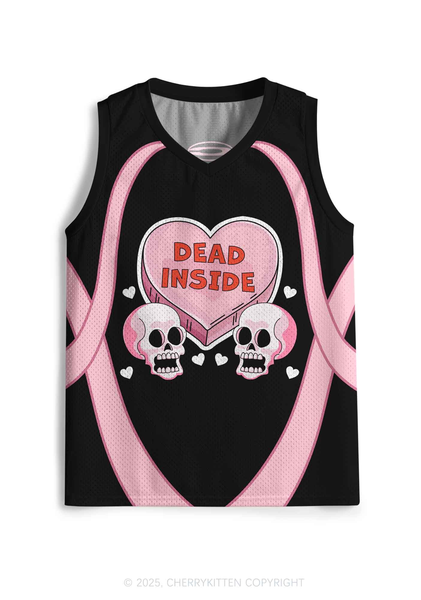 Halloween Custom Dead Inside Y2K Sport Jersey Tank Cherrykitten - Image 2