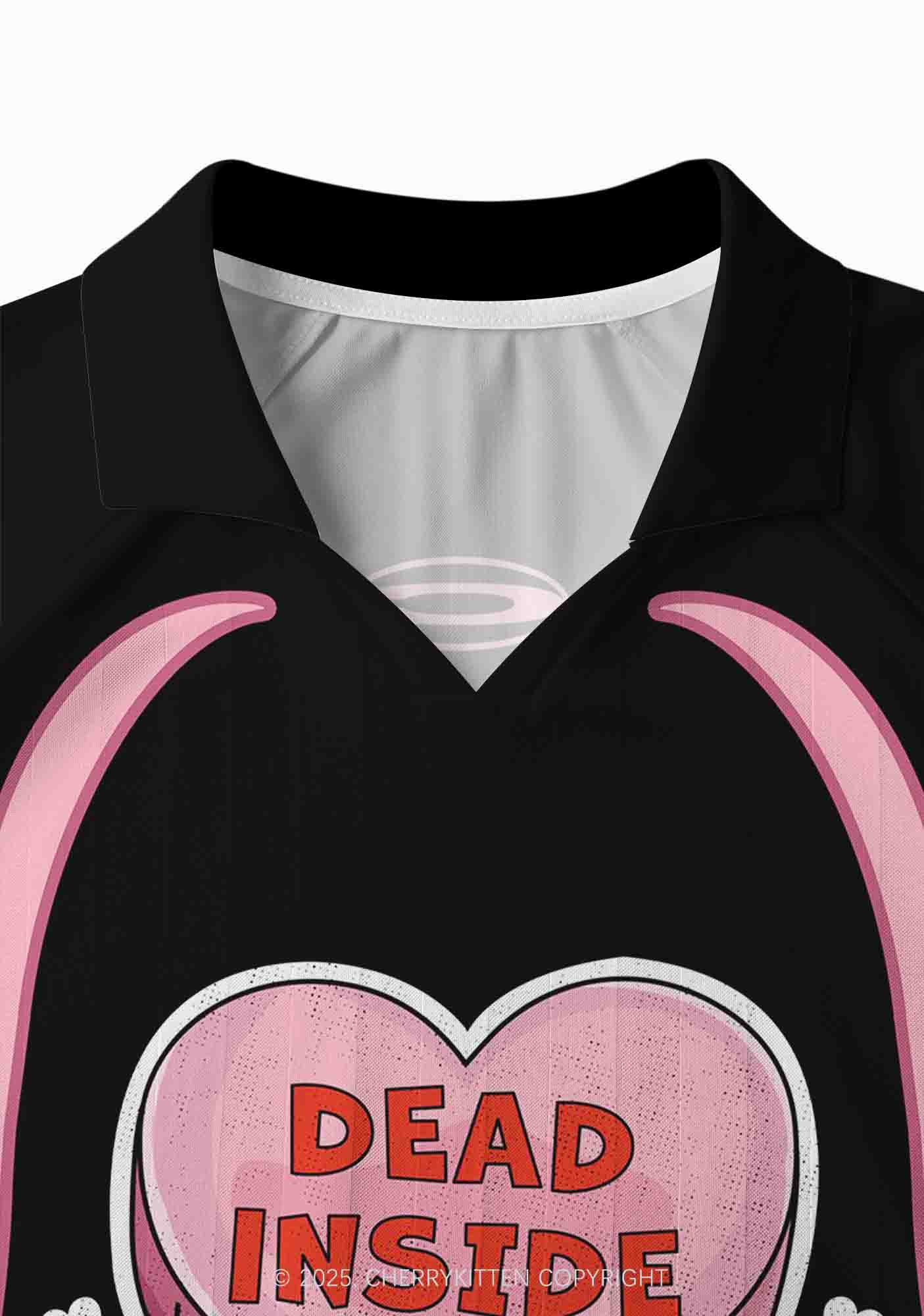 Halloween Custom Dead Inside Y2K Sport Long Sleeve Jersey Shirts Cherrykitten - Image 4