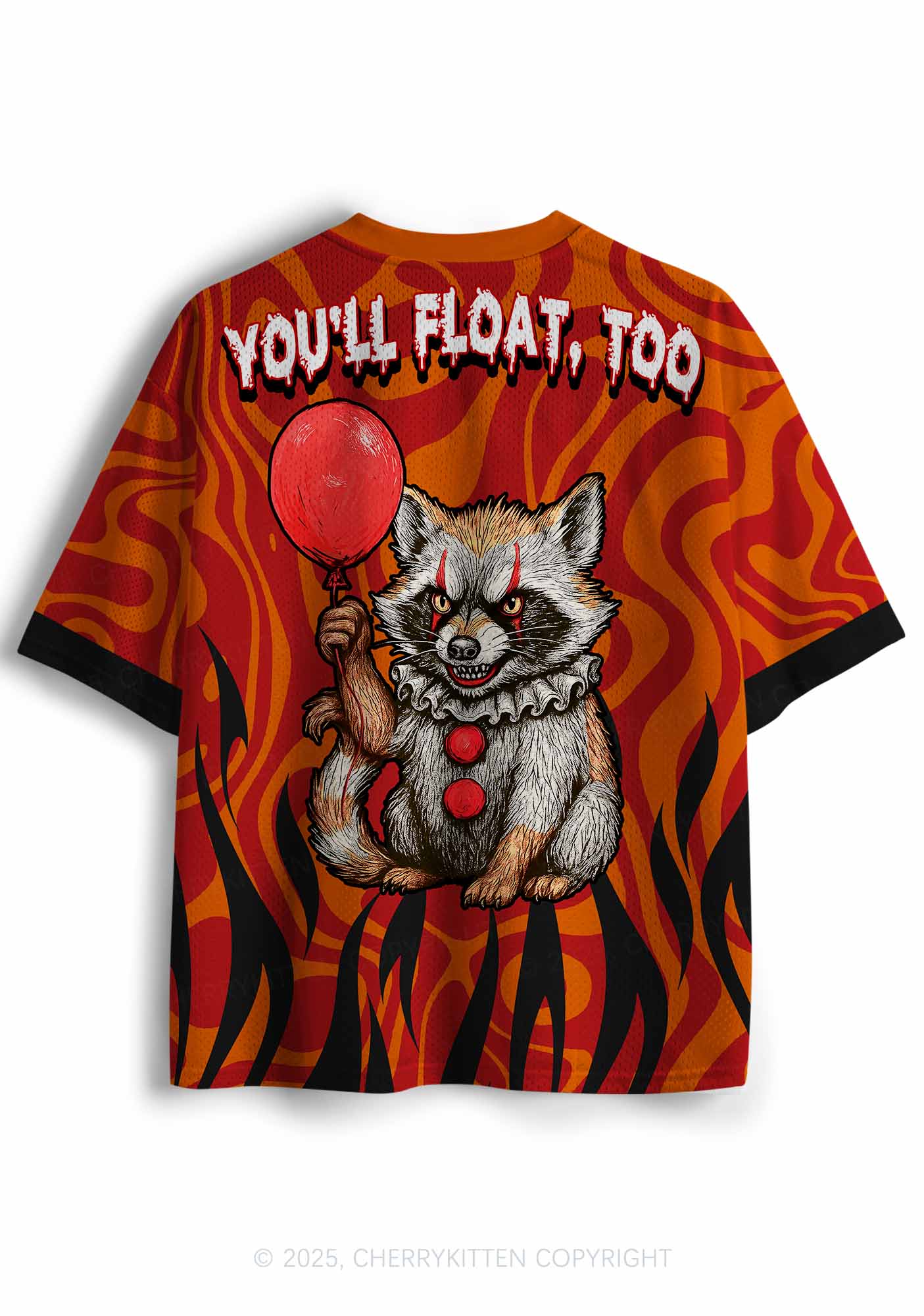 Halloween Custom Float Raccoon Y2K Sport Jersey Shirts Cherrykitten - Image 3