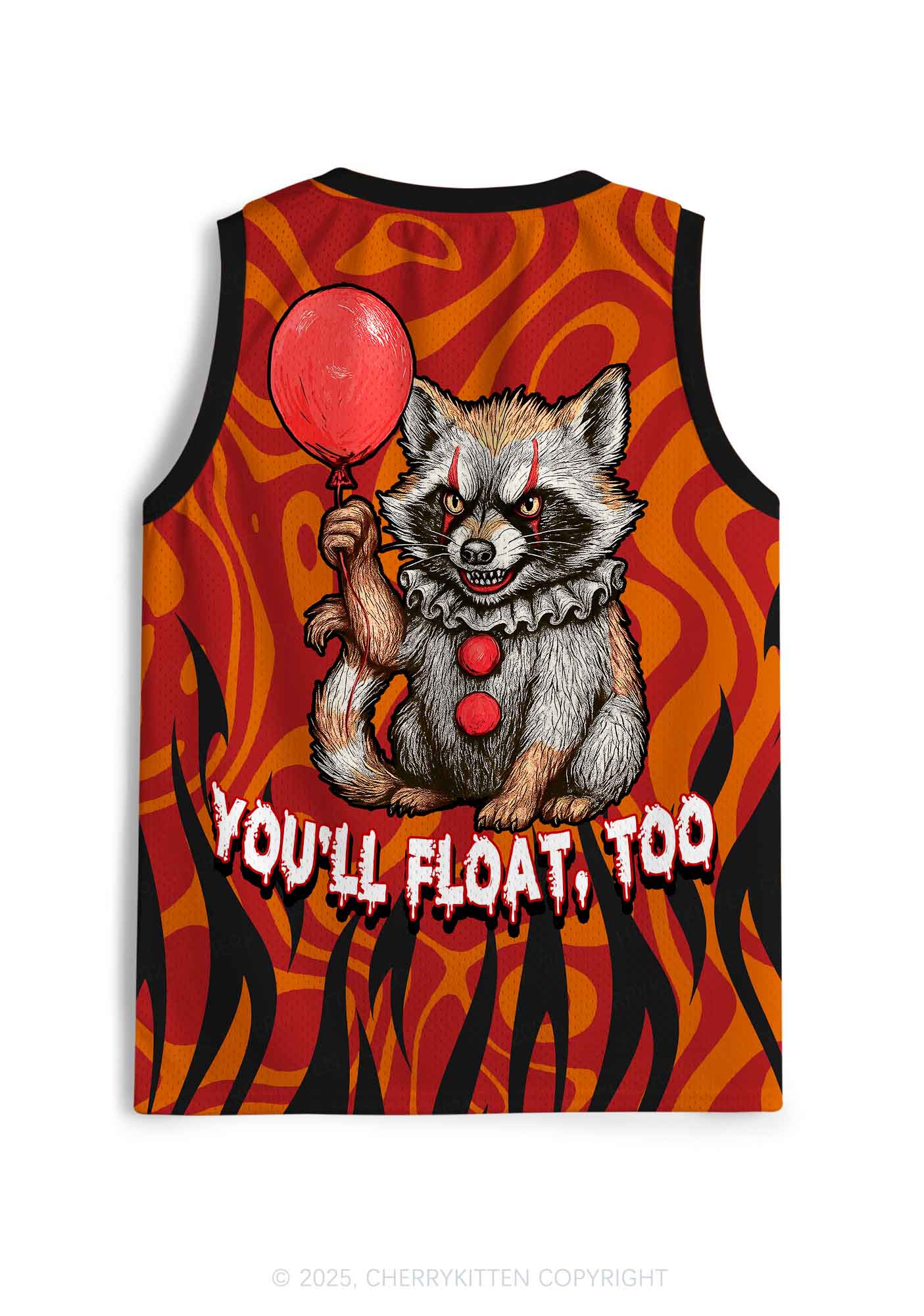 Halloween Custom Float Raccoon Y2K Sport Jersey Tank Cherrykitten - Image 3