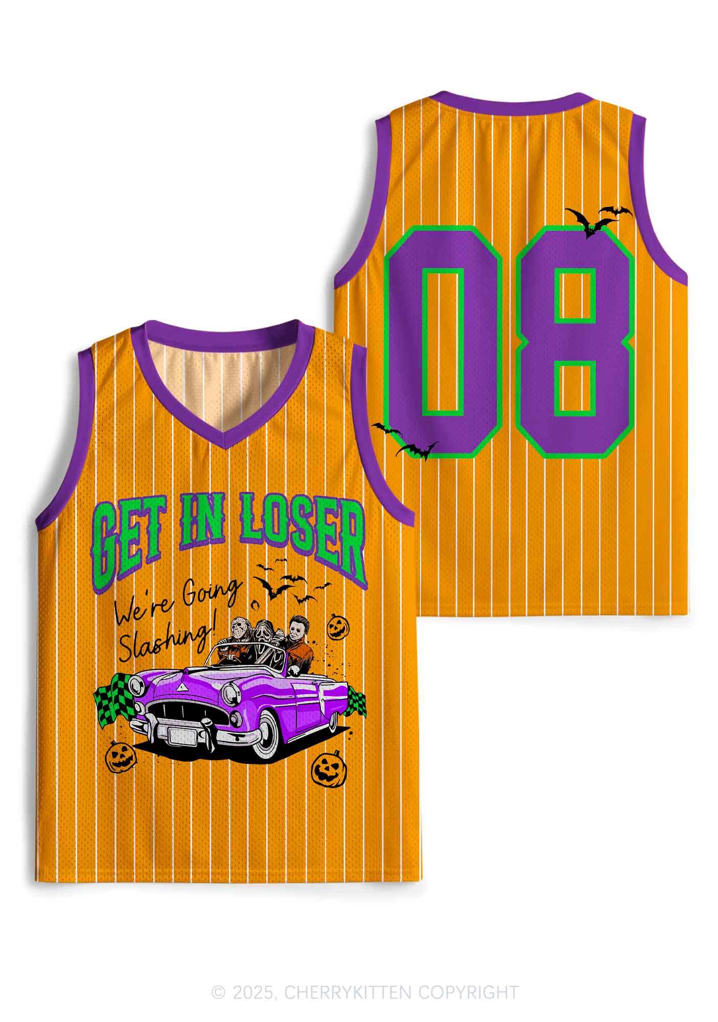 Halloween Custom Get In Loser Y2K Sport Jersey Tank Cherrykitten - Image 3