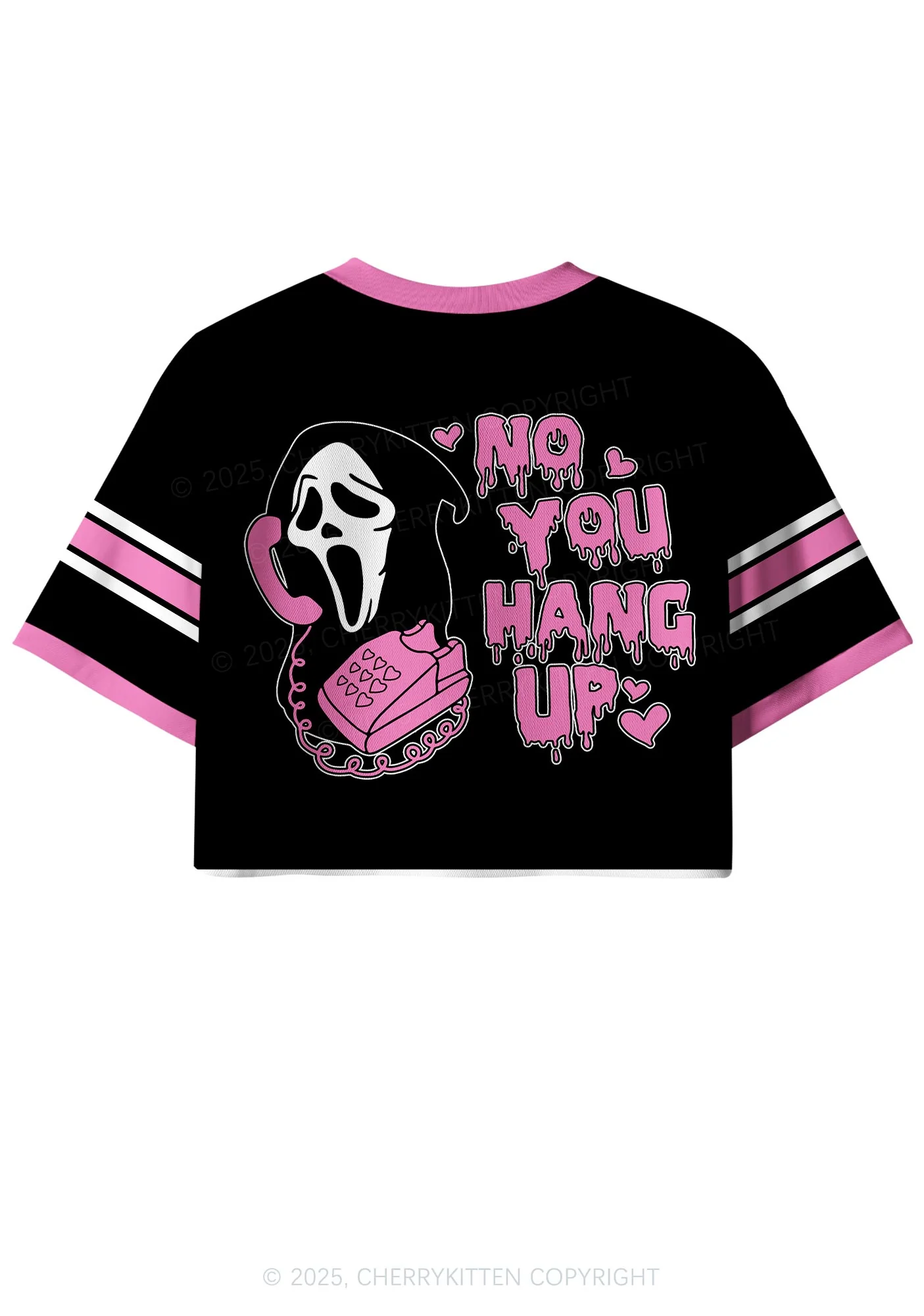 Halloween Custom Horror Call Y2K Crop Sport Jersey Shirts Cherrykitten - Image 3