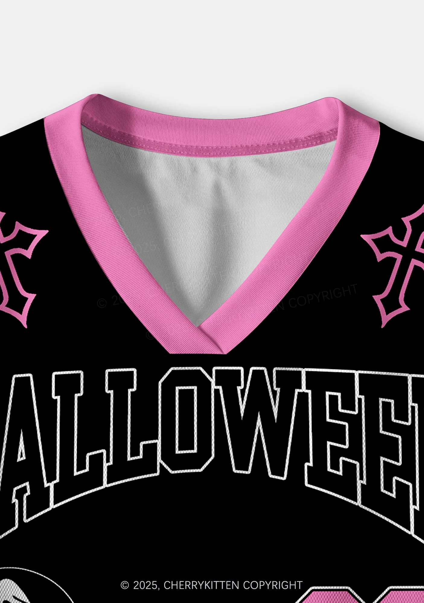 Halloween Custom Horror Call Y2K Crop Sport Jersey Shirts Cherrykitten - Image 4