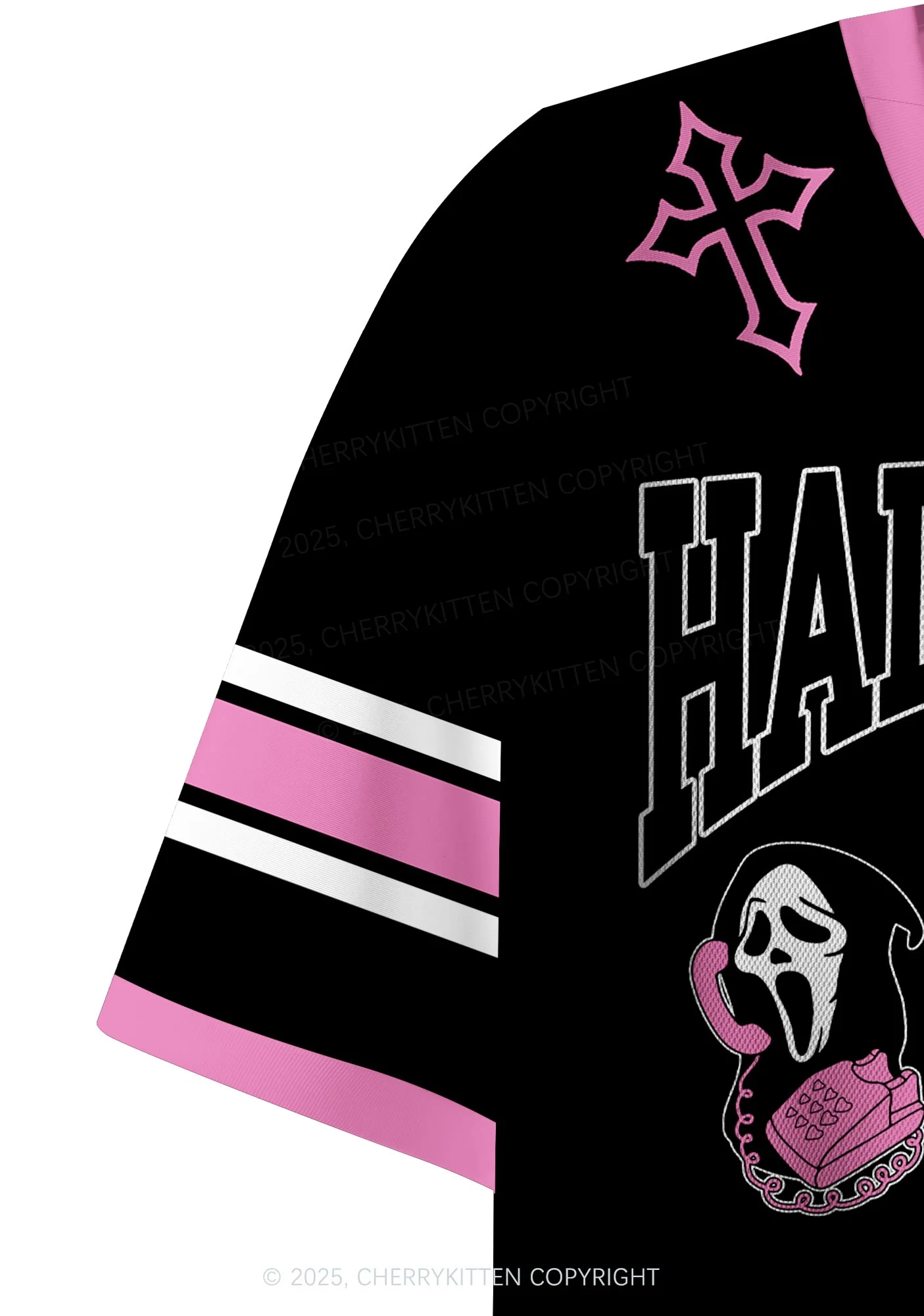 Halloween Custom Horror Call Y2K Crop Sport Jersey Shirts Cherrykitten - Image 6