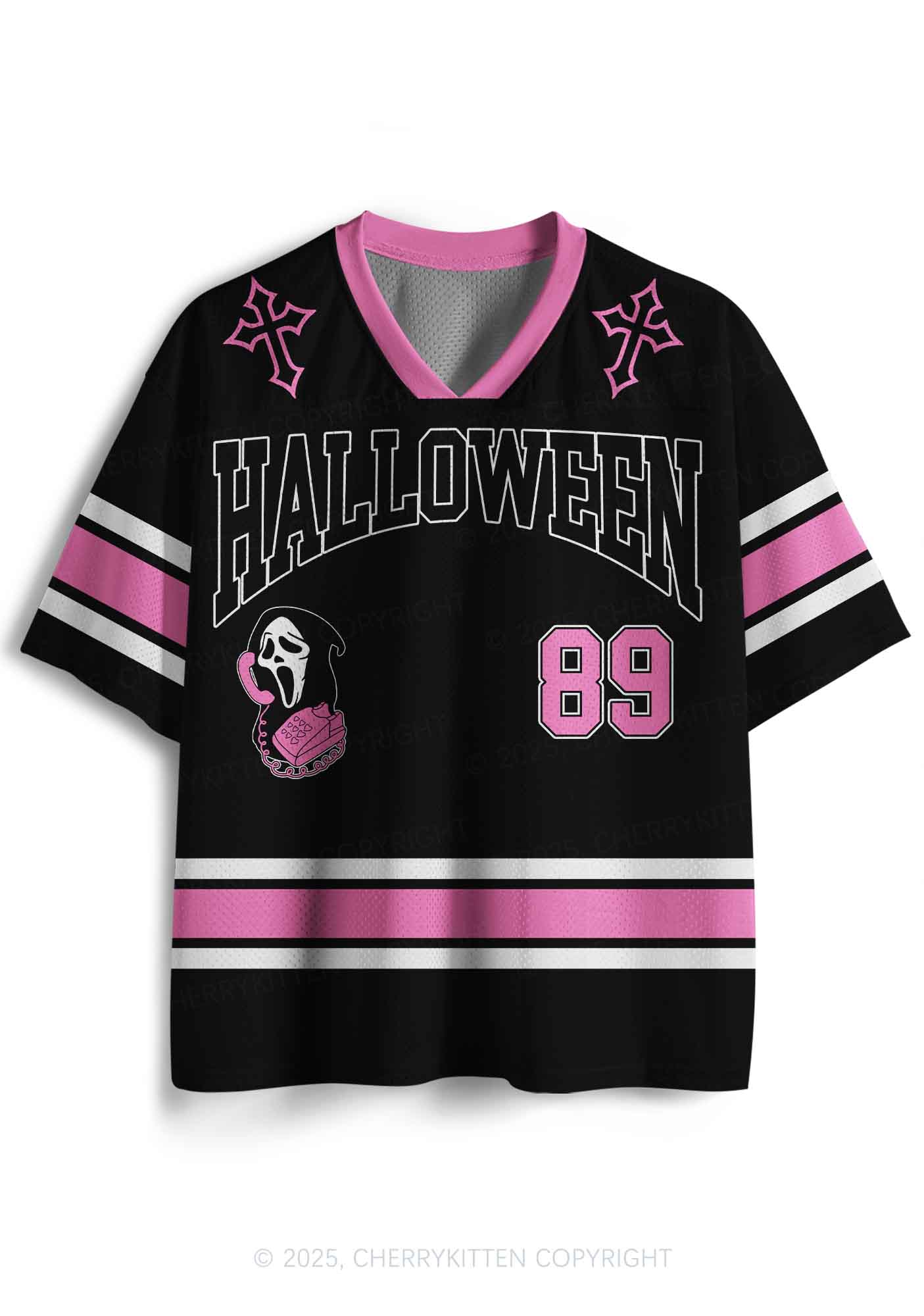 Halloween Custom Horror Call Y2K Sport Jersey Shirts Cherrykitten - Image 2