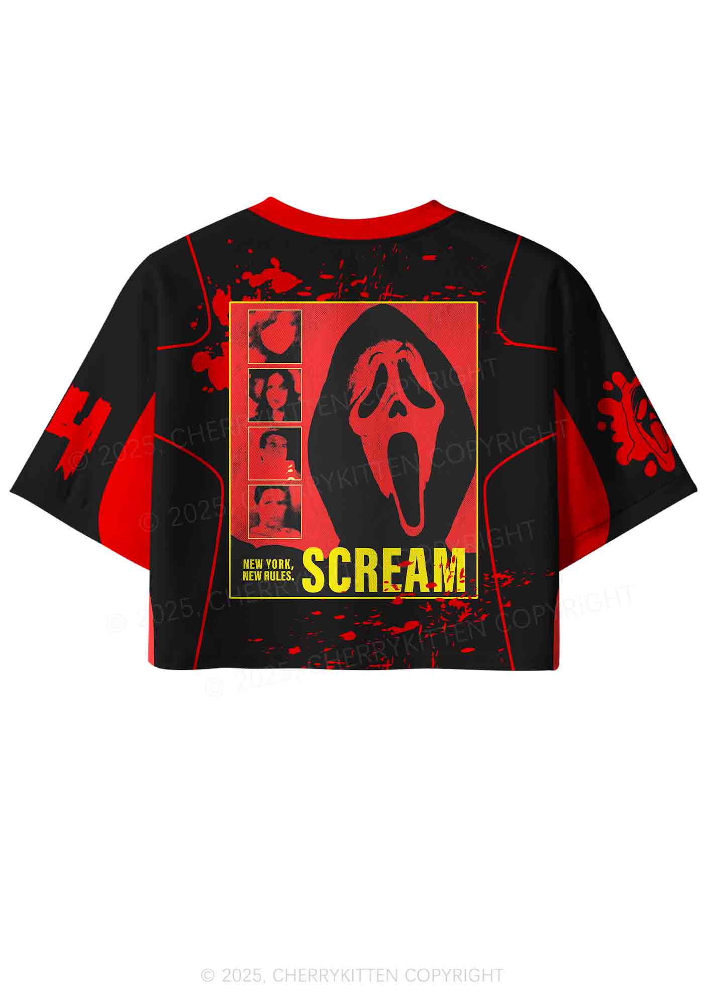 Halloween Custom Horror Ghost Y2K Crop Sport Jersey Shirts Cherrykitten - Image 4