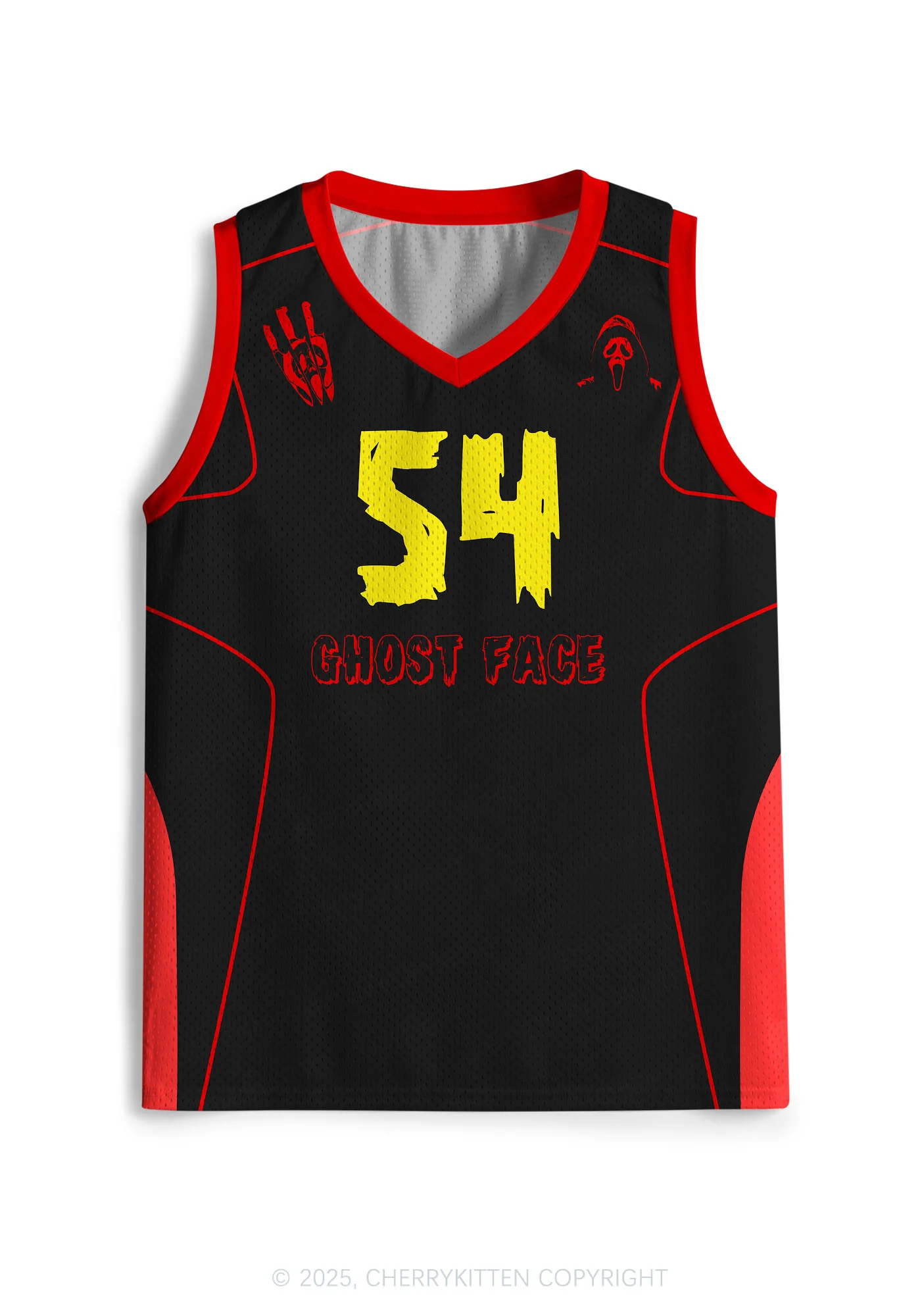 Halloween Custom Horror Ghost Y2K Sport Jersey Tank Cherrykitten - Image 2