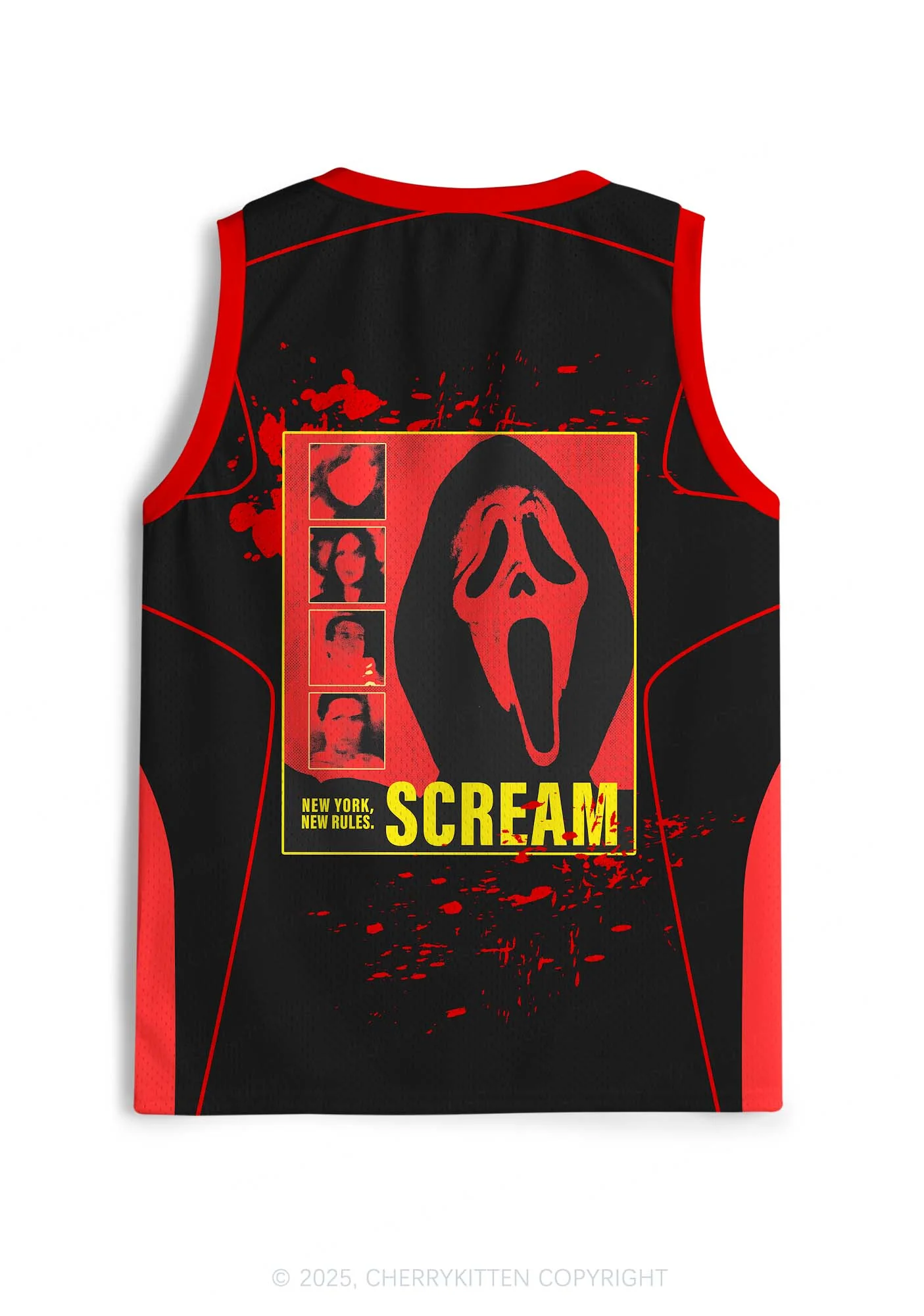 Halloween Custom Horror Ghost Y2K Sport Jersey Tank Cherrykitten - Image 3