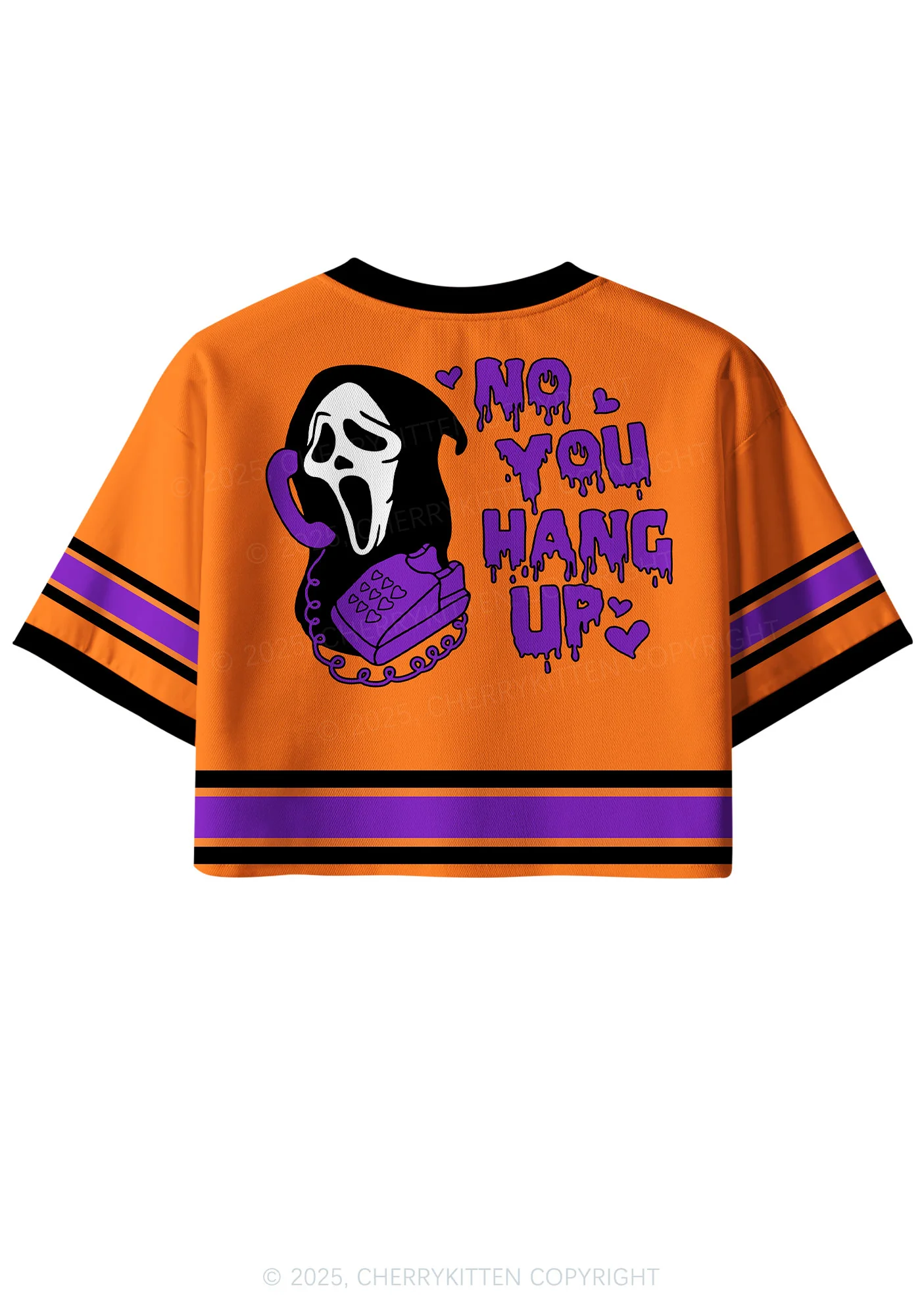 Halloween Custom Horror Hang Up Y2K Crop Sport Jersey Shirts Cherrykitten - Image 2