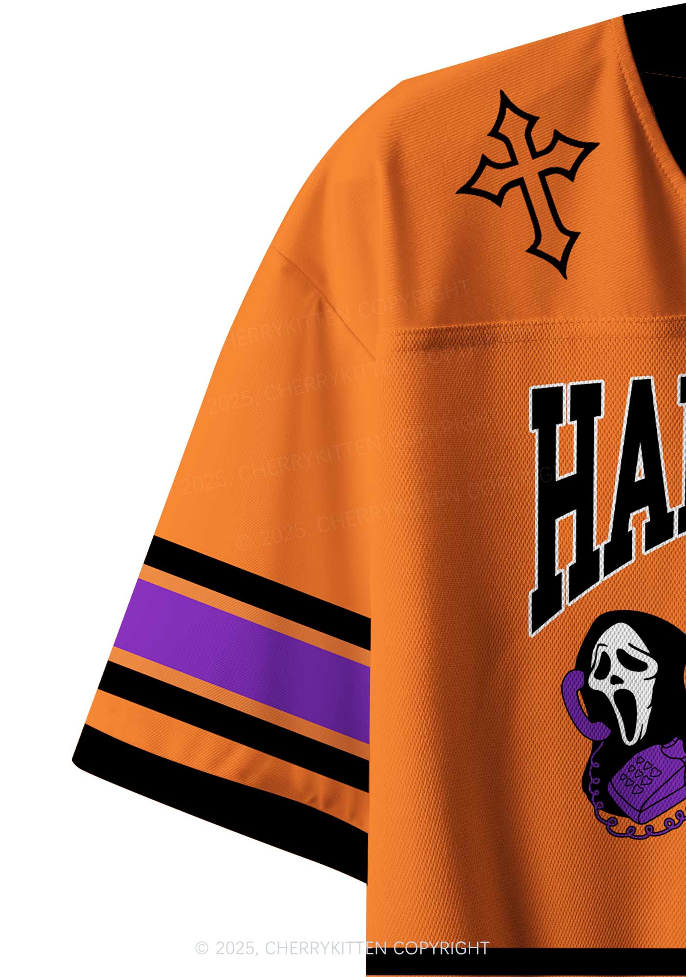 Halloween Custom Horror Hang Up Y2K Crop Sport Jersey Shirts Cherrykitten - Image 5