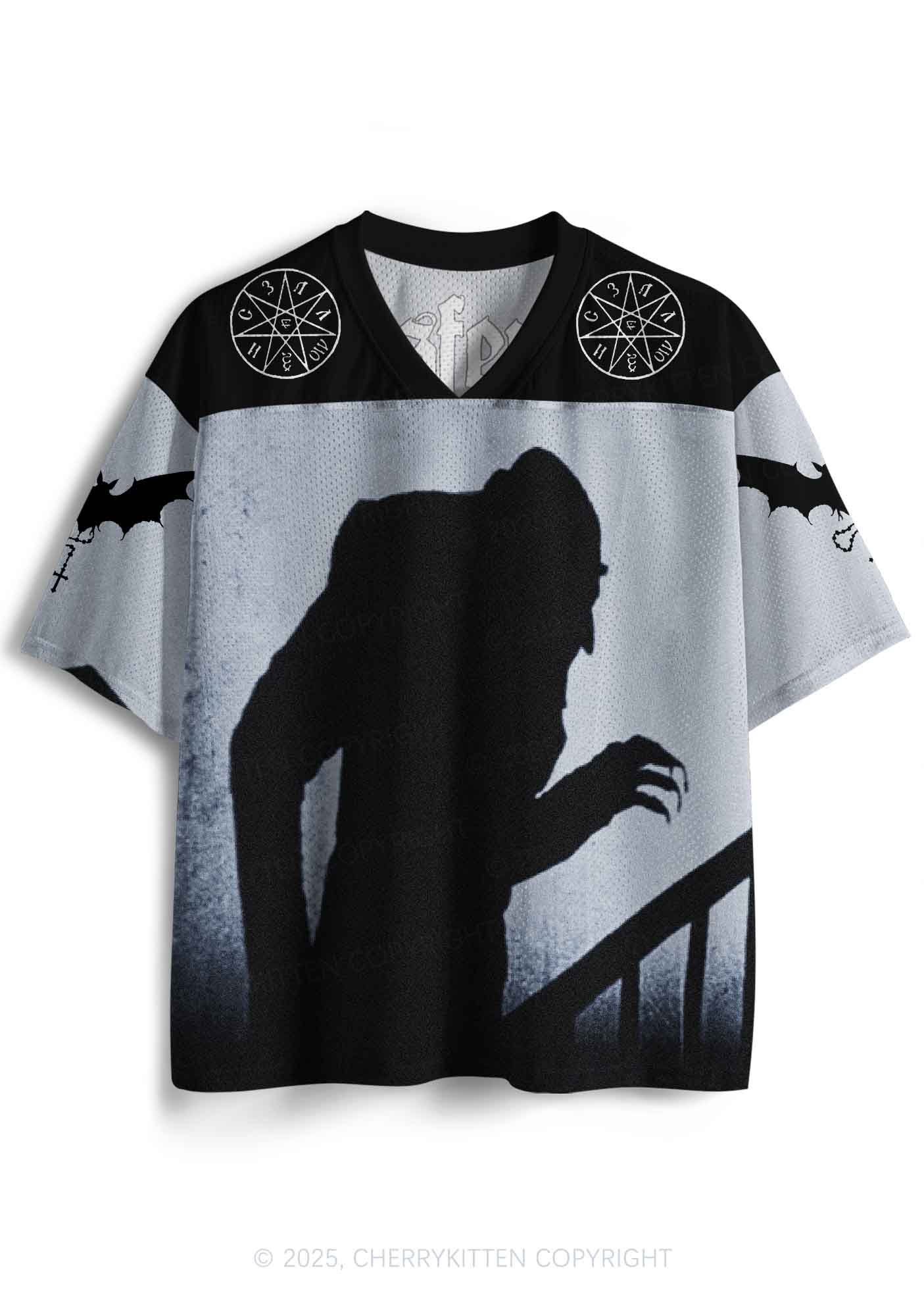 Halloween Custom Horror Shadow Y2K Sport Jersey Shirts Cherrykitten - Image 2