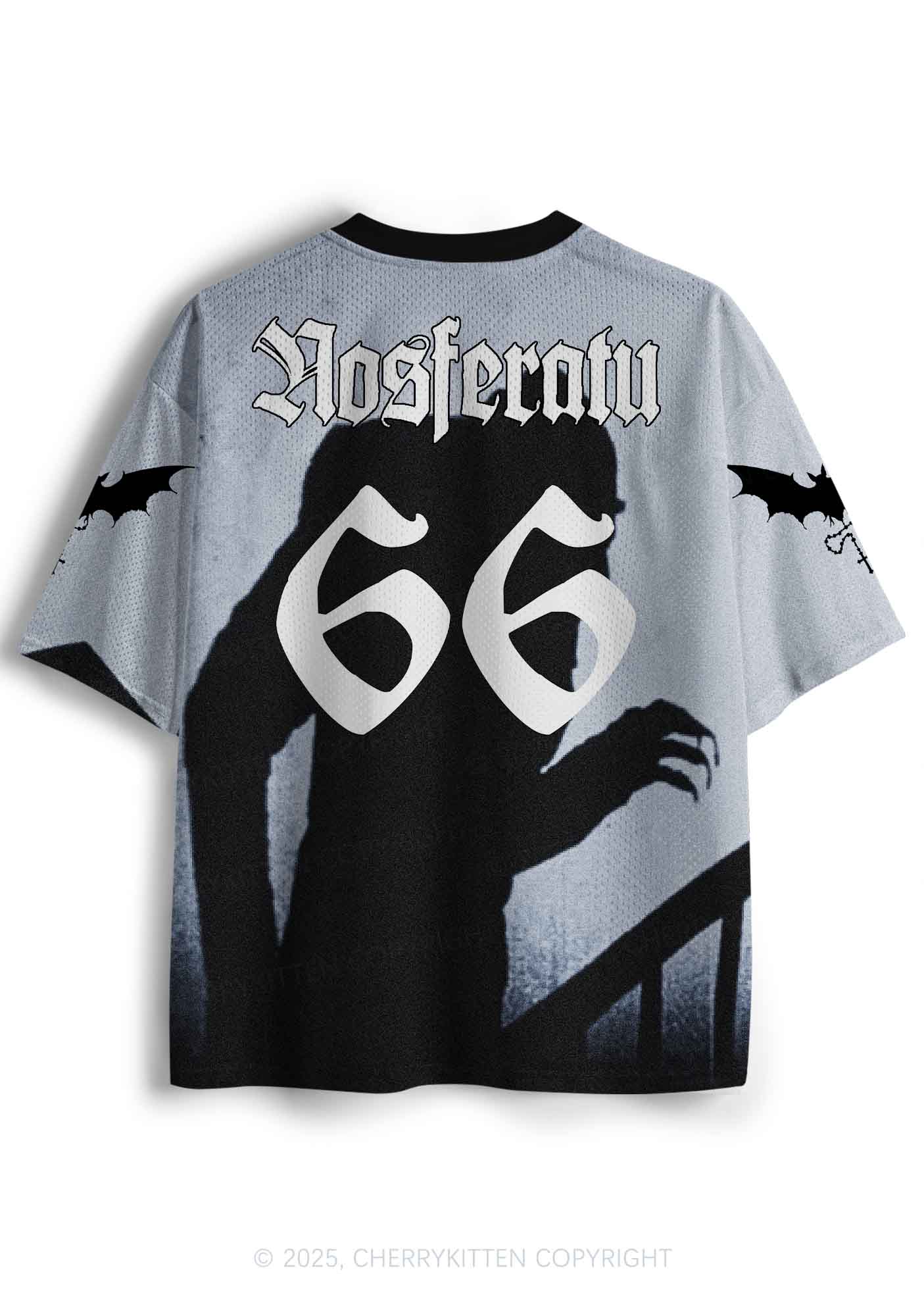 Halloween Custom Horror Shadow Y2K Sport Jersey Shirts Cherrykitten - Image 3
