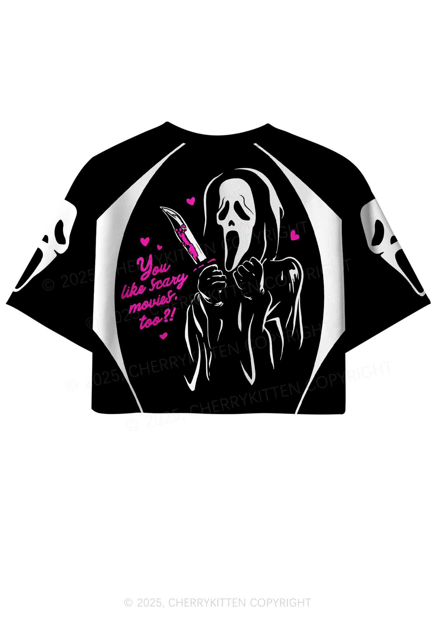 Halloween Custom Like Scary Movie Y2K Crop Sport Jersey Shirts Cherrykitten - Image 3