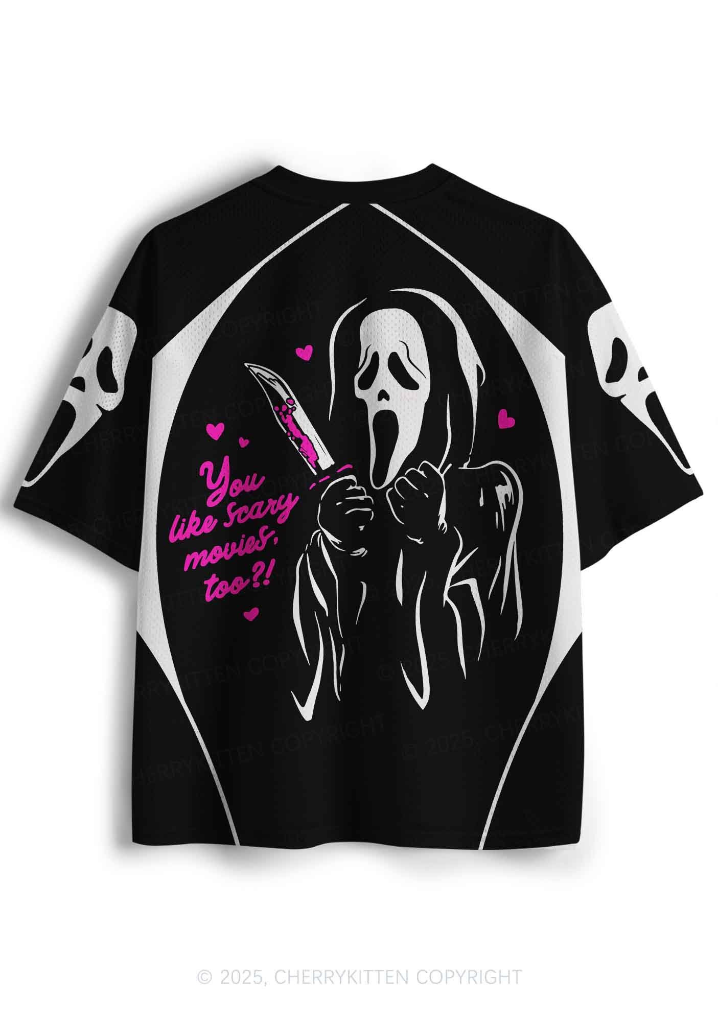 Halloween Custom Like Scary Movie Y2K Sport Jersey Shirts Cherrykitten - Image 3