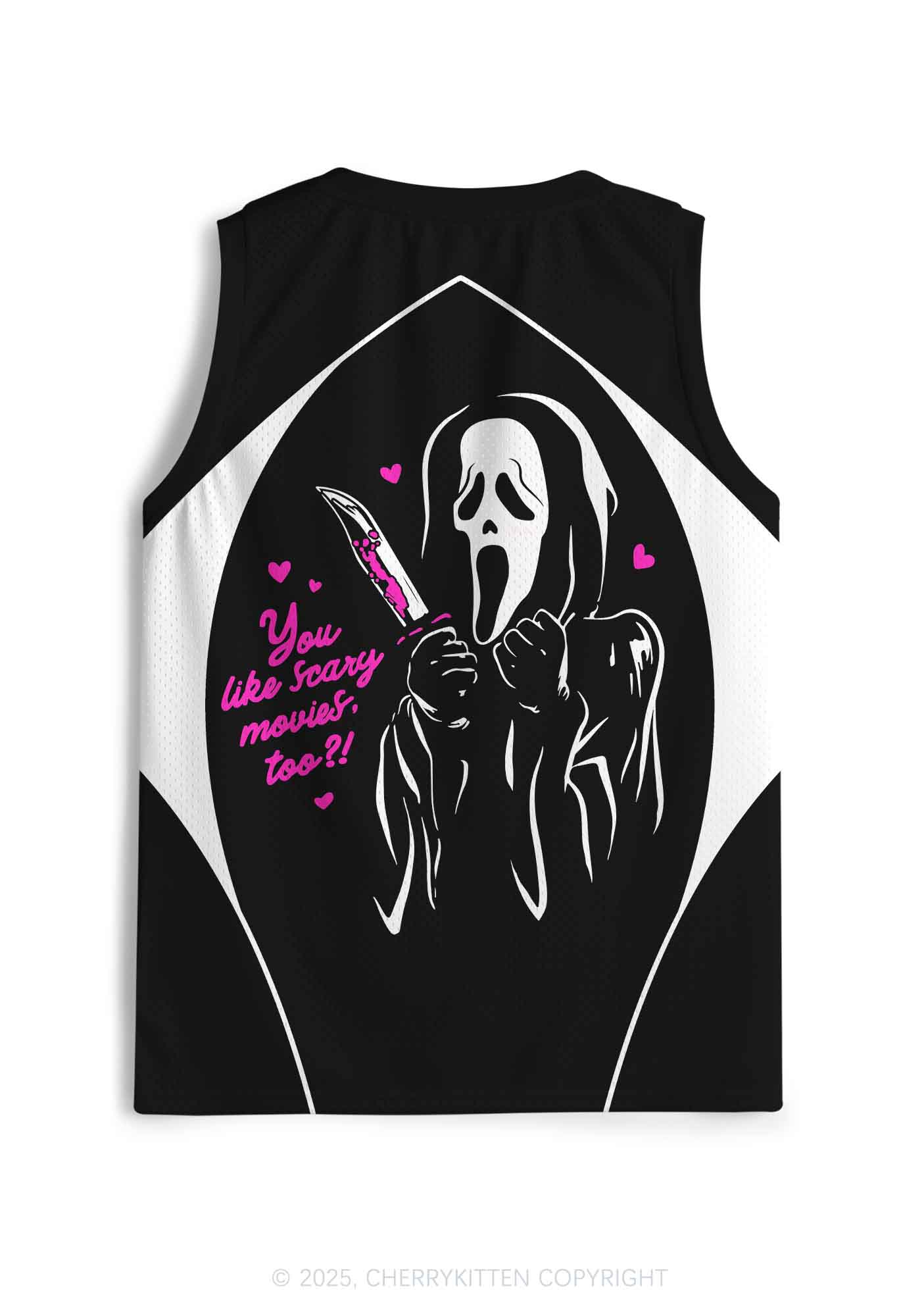 Halloween Custom Like Scary Movie Y2K Sport Jersey Tank Cherrykitten - Image 3