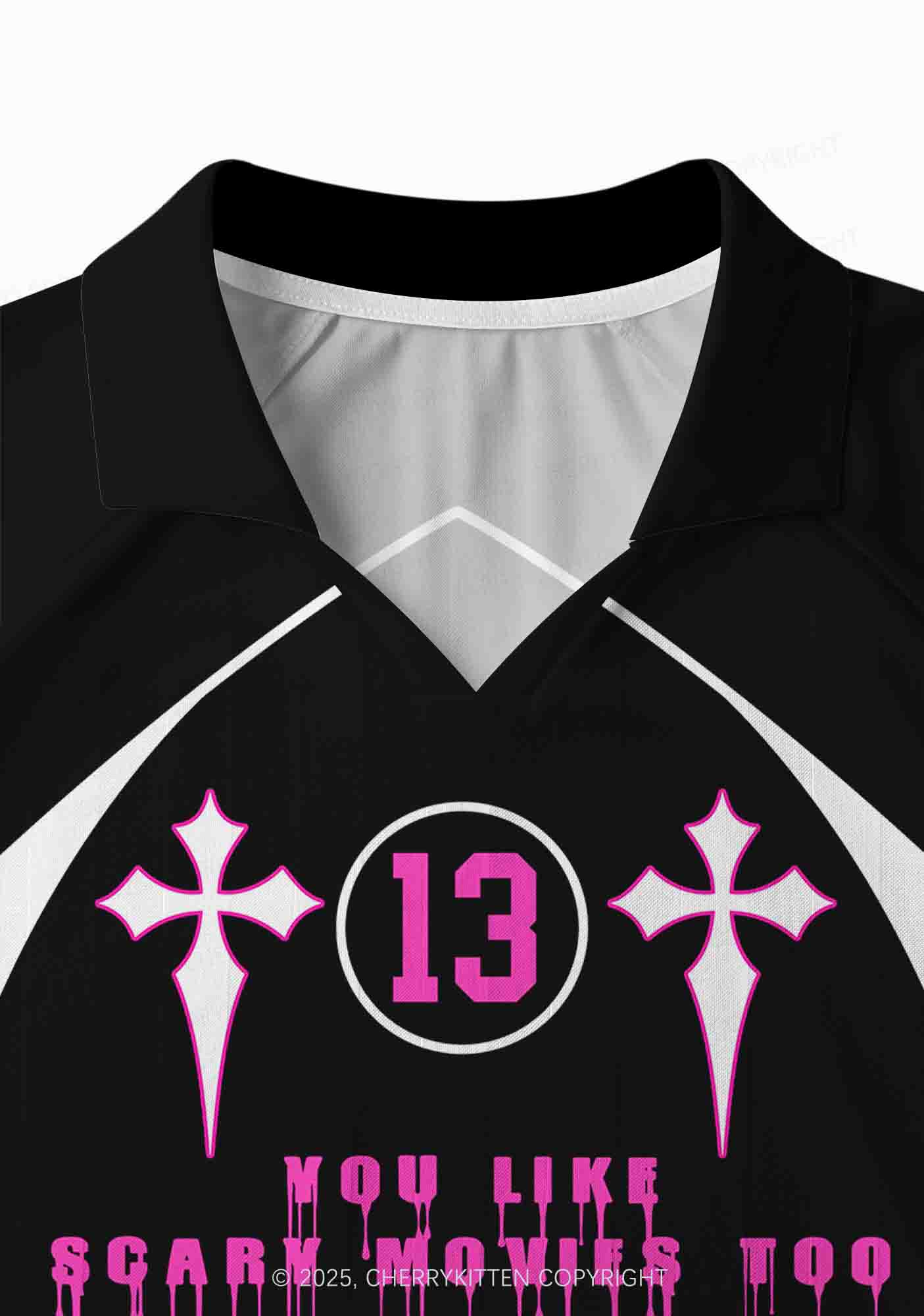 Halloween Custom Like Scary Movie Y2K Sport Long Sleeve Jersey Shirts Cherrykitten - Image 4