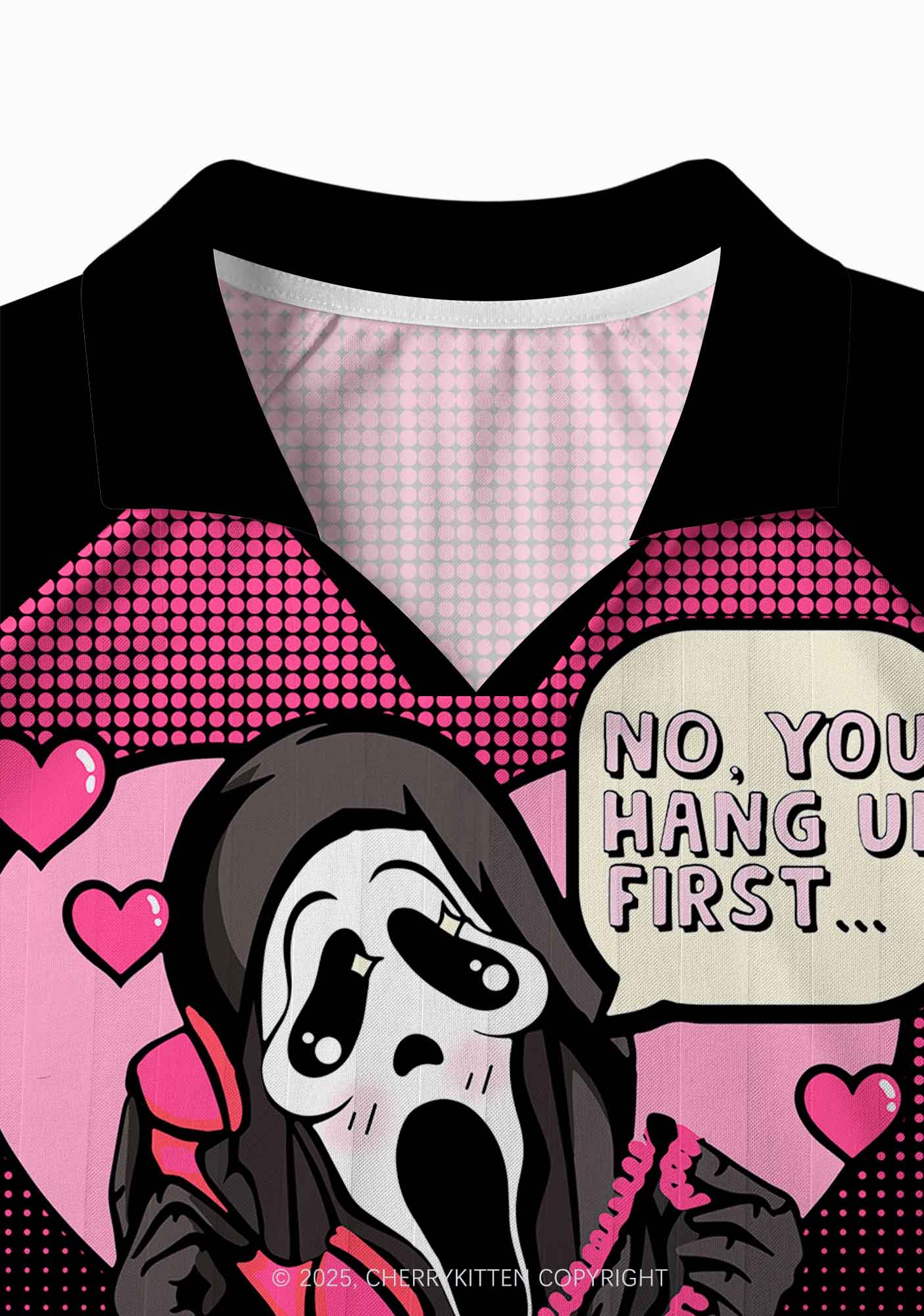 Halloween Custom Pink Horror Hang Up Heart Y2K Long Sleeve Sport Jersey Shirts Cherrykitten - Image 4