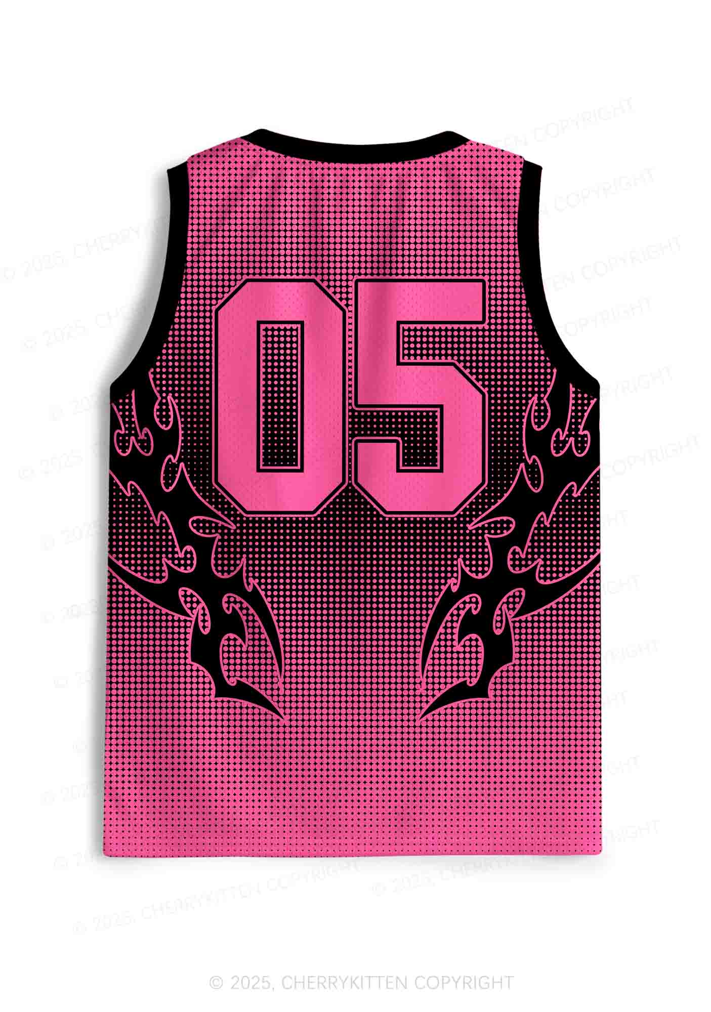 Halloween Custom Pink Horror Hang Up Heart Y2K Sport Jersey Tank Cherrykitten - Image 2