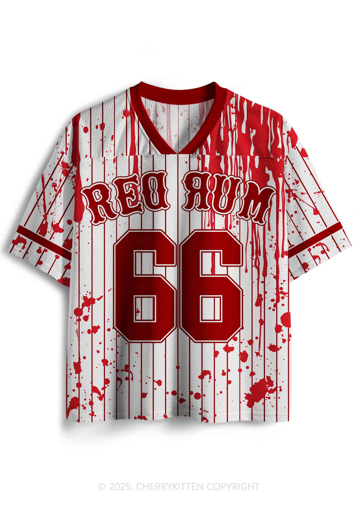 Halloween Custom Red Rum Blood Y2K Sport Jersey Shirts Cherrykitten - Image 2