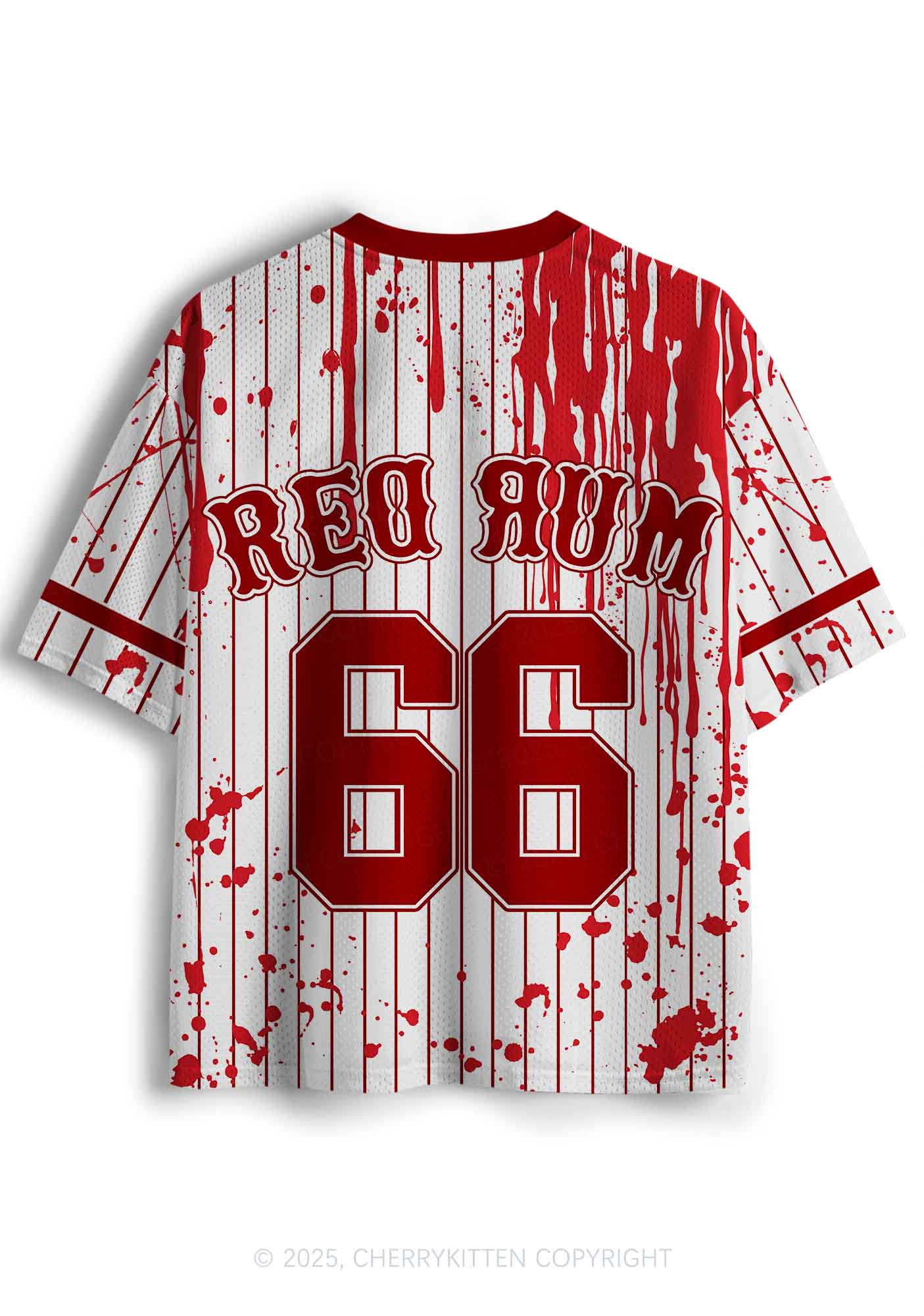 Halloween Custom Red Rum Blood Y2K Sport Jersey Shirts Cherrykitten - Image 3