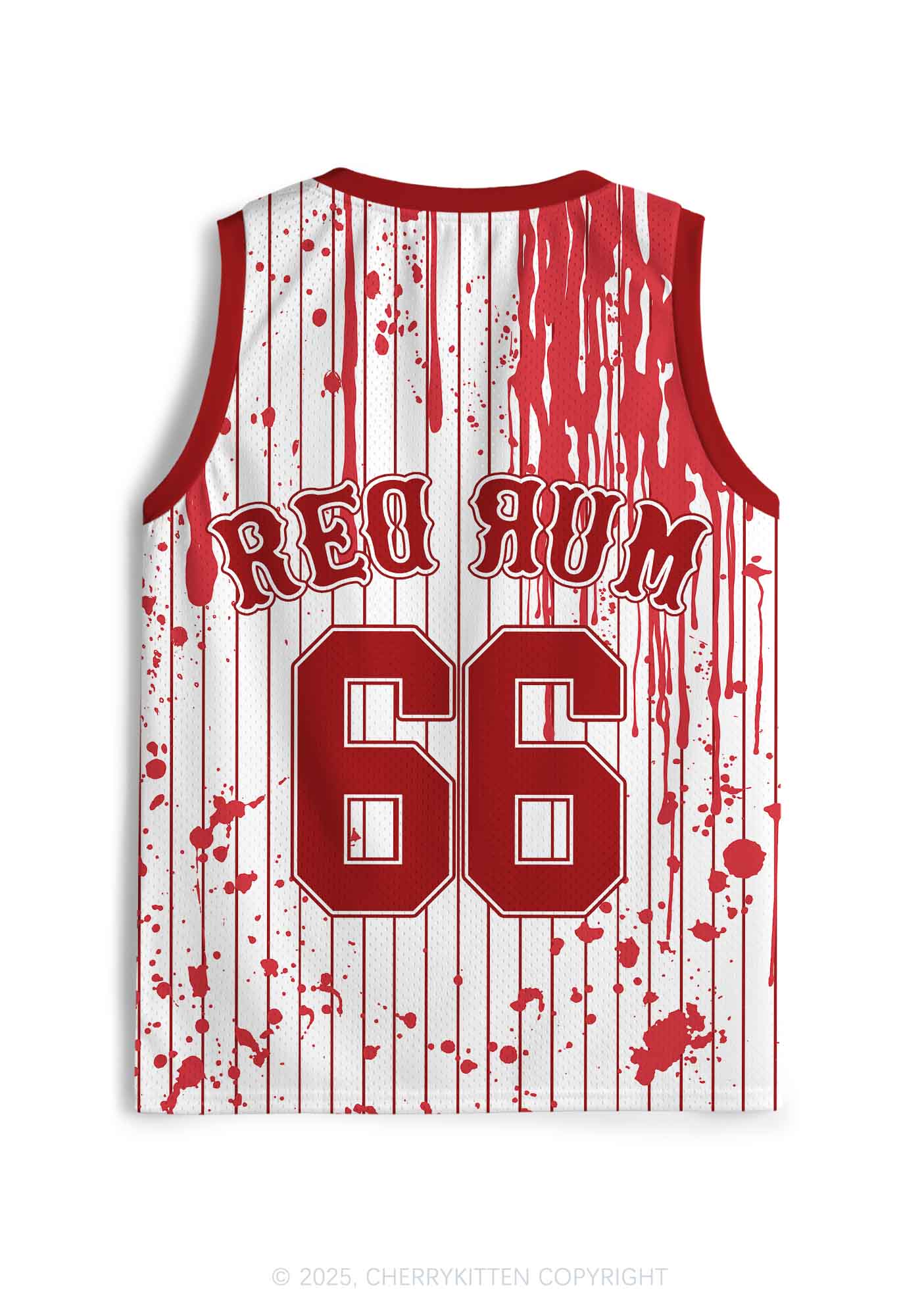 Halloween Custom Red Rum Blood Y2K Sport Jersey Tank Cherrykitten - Image 3