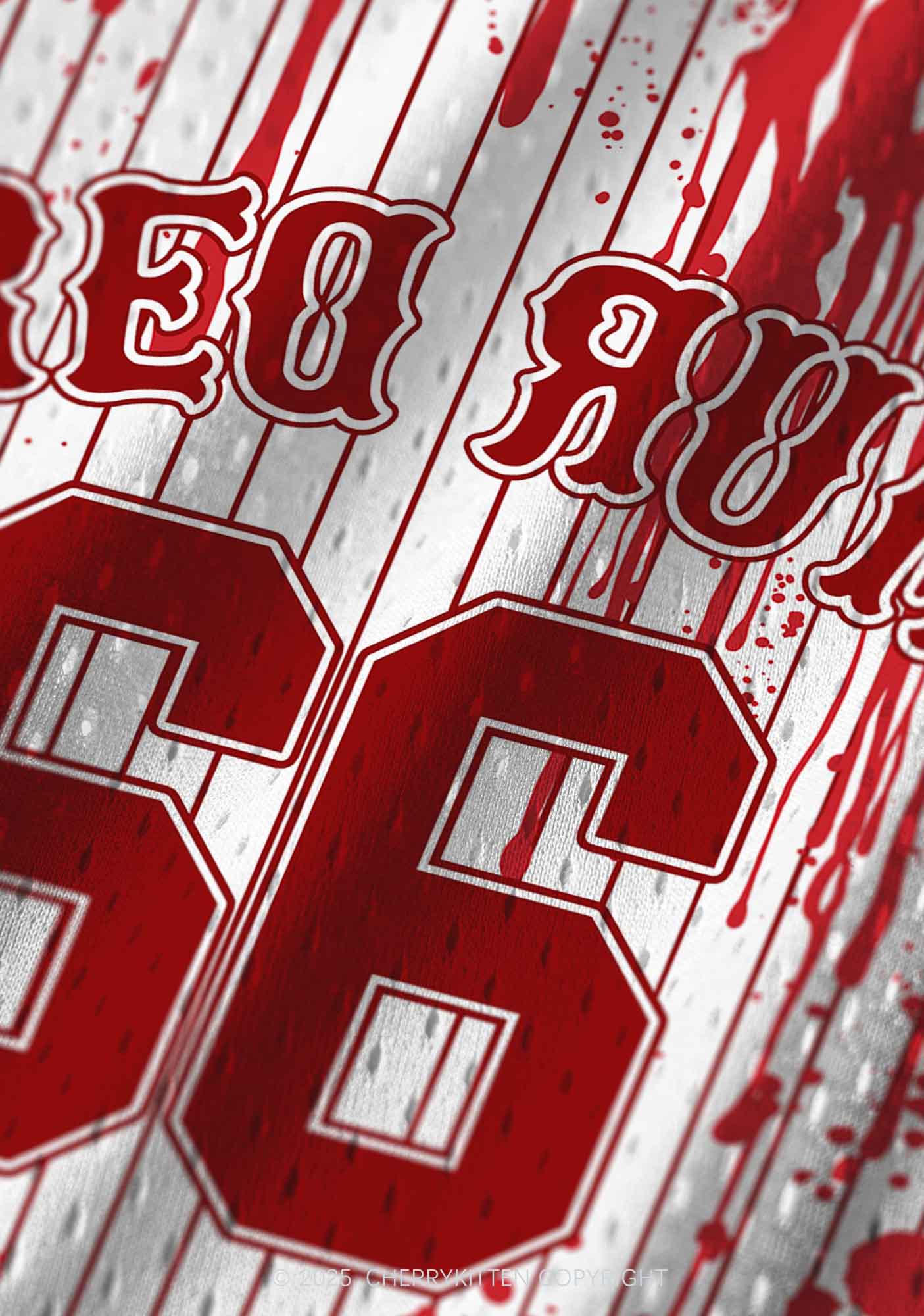 Halloween Custom Red Rum Blood Y2K Sport Jersey Tank Cherrykitten - Image 4