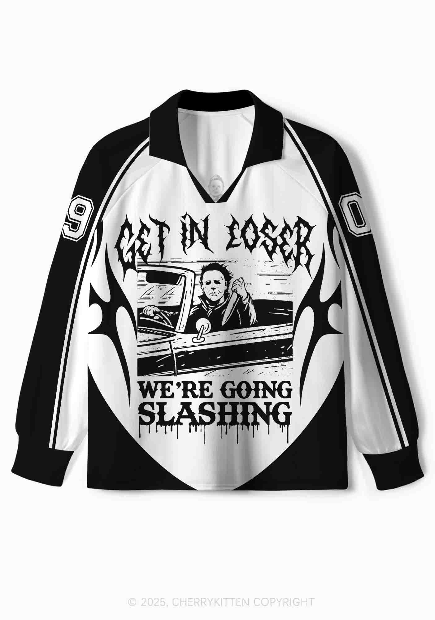 Halloween Custom We Are Going Slashing Y2K Sport Long Sleeve Jersey Shirts Cherrykitten - Image 2