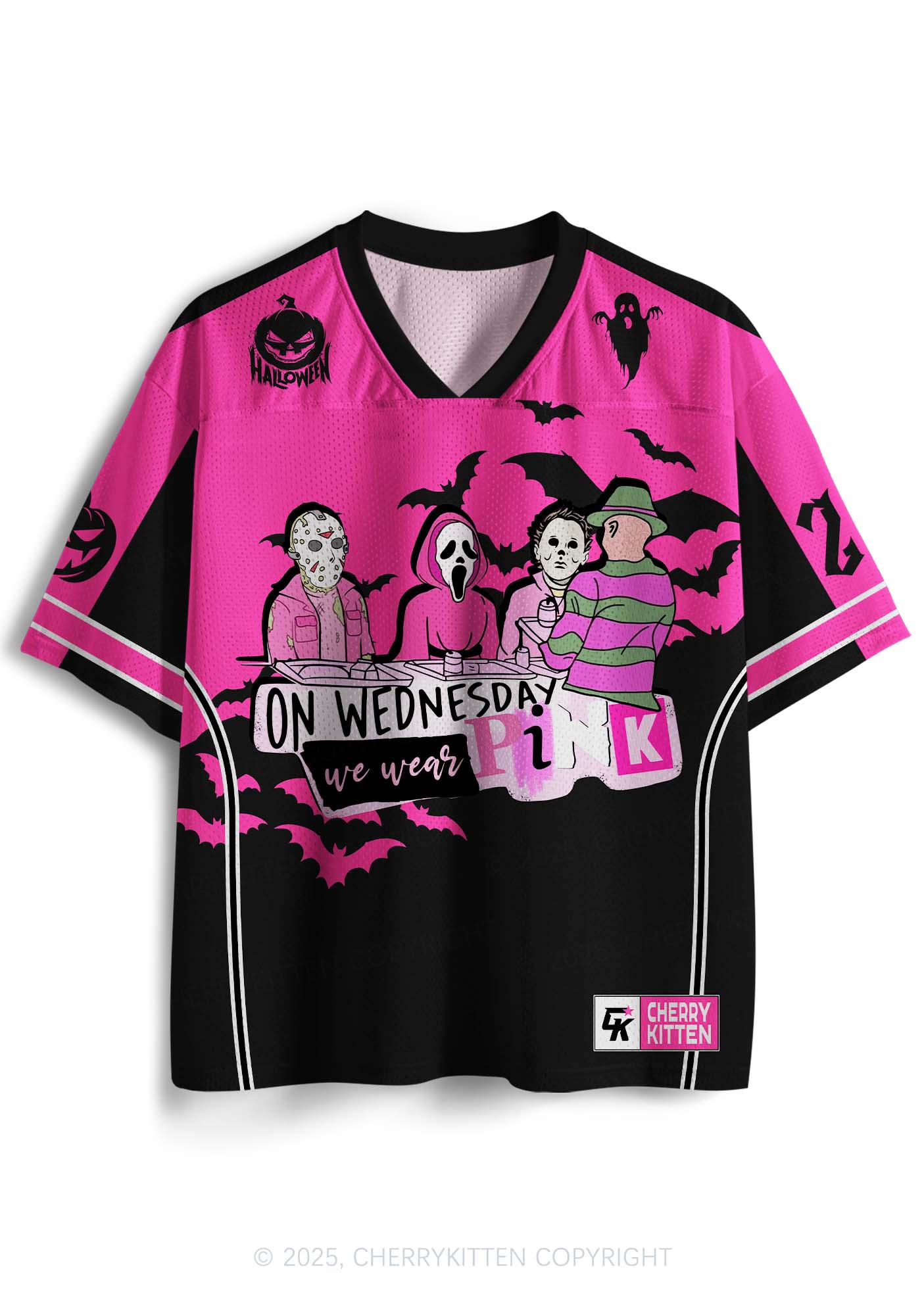 Halloween Custom We Wear Pink Y2K Sport Jersey Shirts Cherrykitten - Image 2