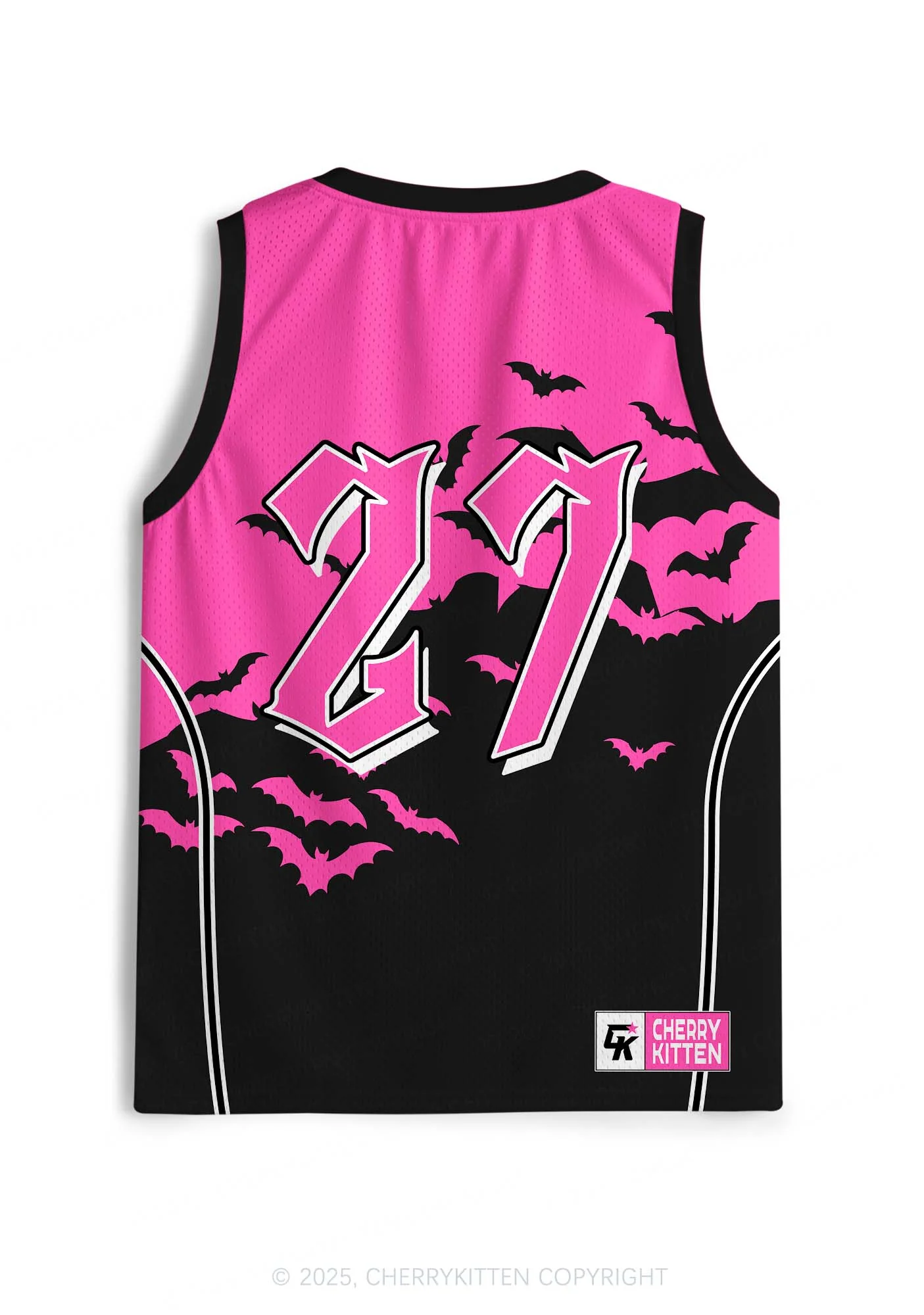 Halloween Custom We Wear Pink Y2K Sport Jersey Tank Cherrykitten - Image 3