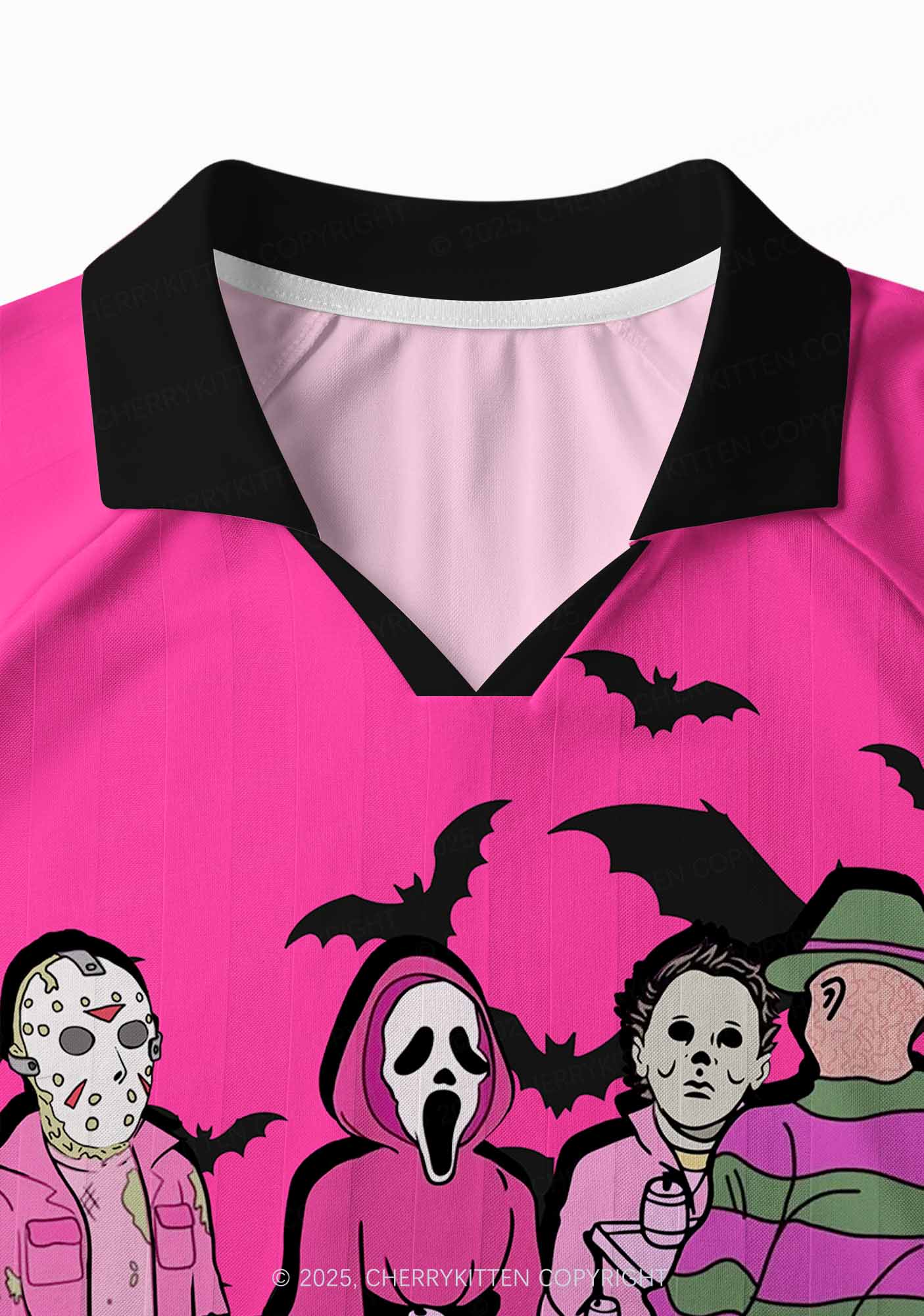 Halloween Custom We Wear Pink Y2K Sport Long Sleeve Jersey Shirts Cherrykitten - Image 4