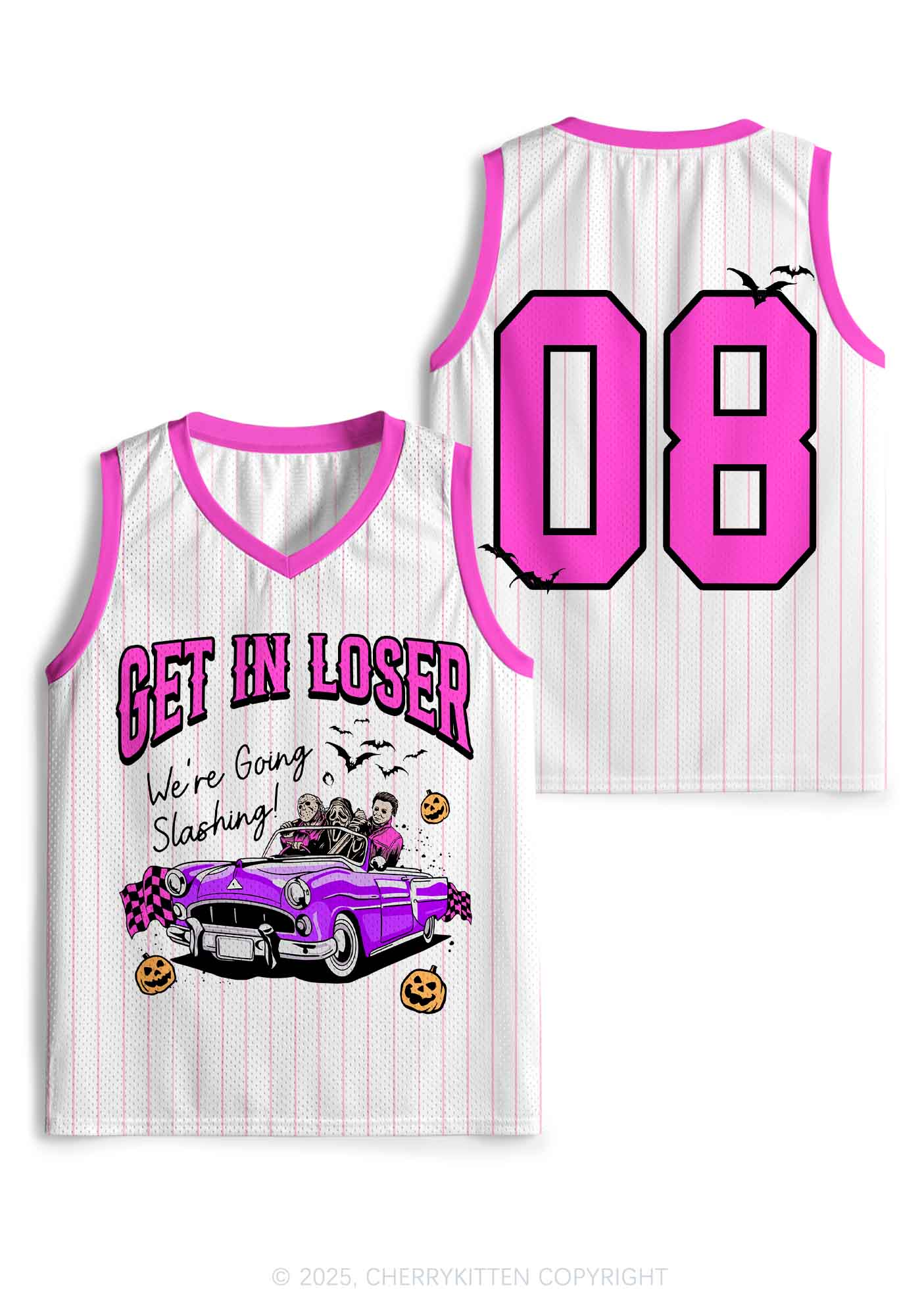 Halloween Custom White Going Slashing Y2K Sport Jersey Tank Cherrykitten - Image 3