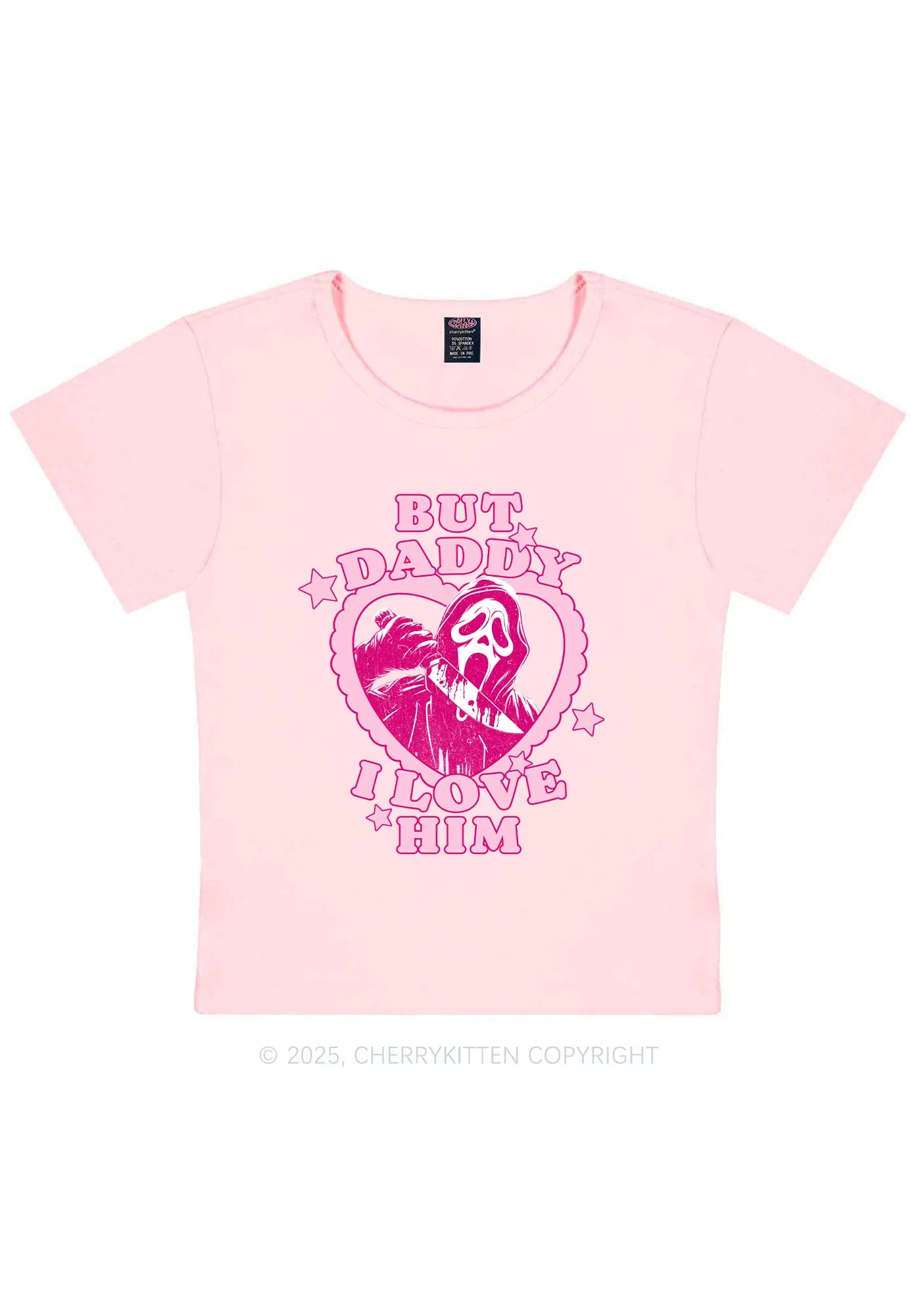 Halloween Daddy Love Horror Y2K Baby Tee Cherrykitten - Image 11