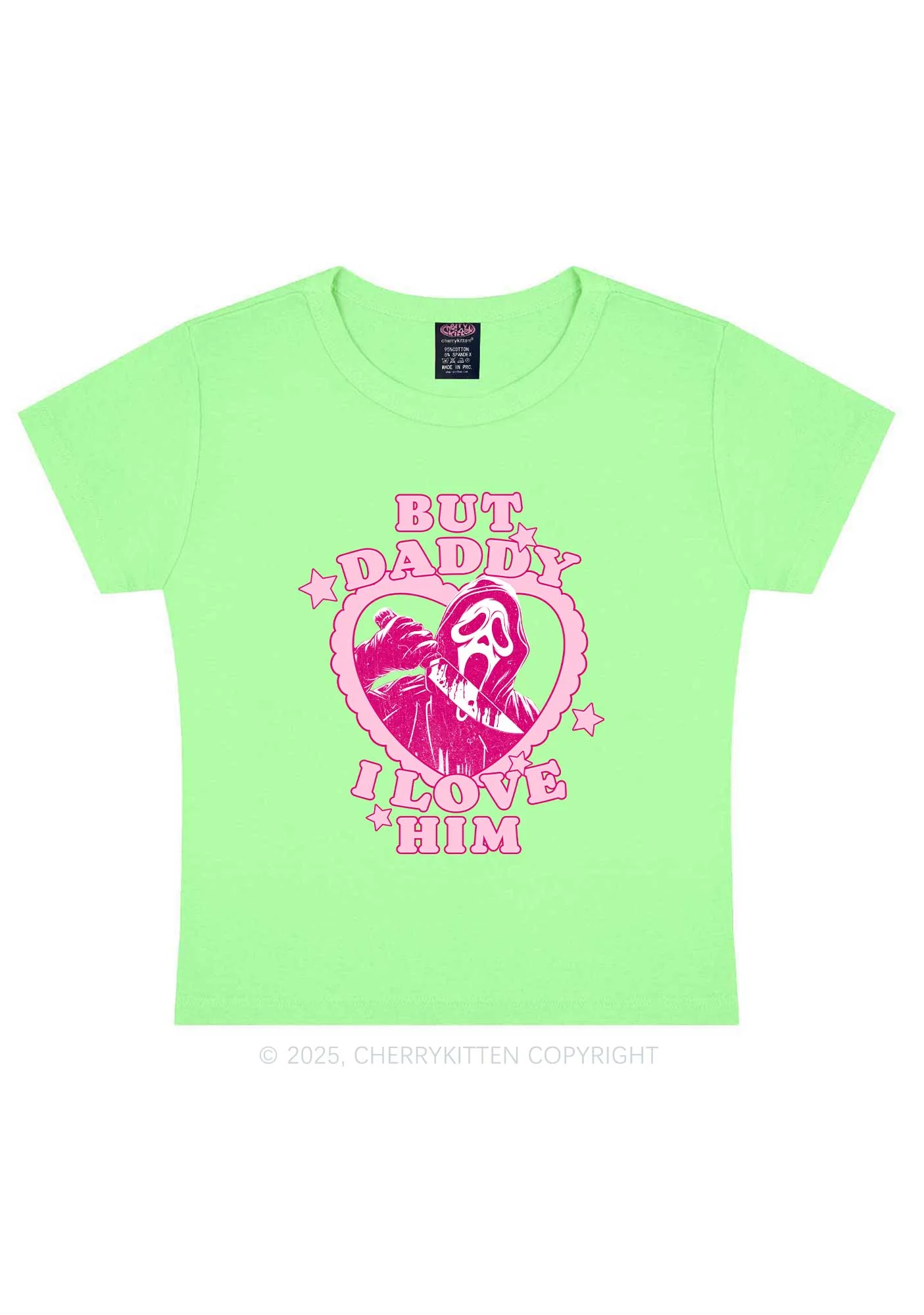 Halloween Daddy Love Horror Y2K Baby Tee Cherrykitten - Image 12