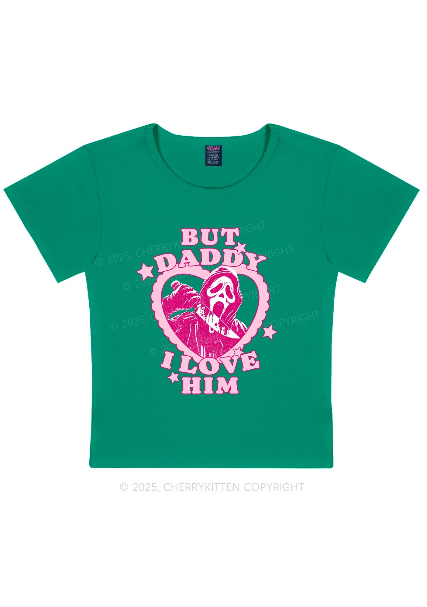 Halloween Daddy Love Horror Y2K Baby Tee Cherrykitten - Image 13