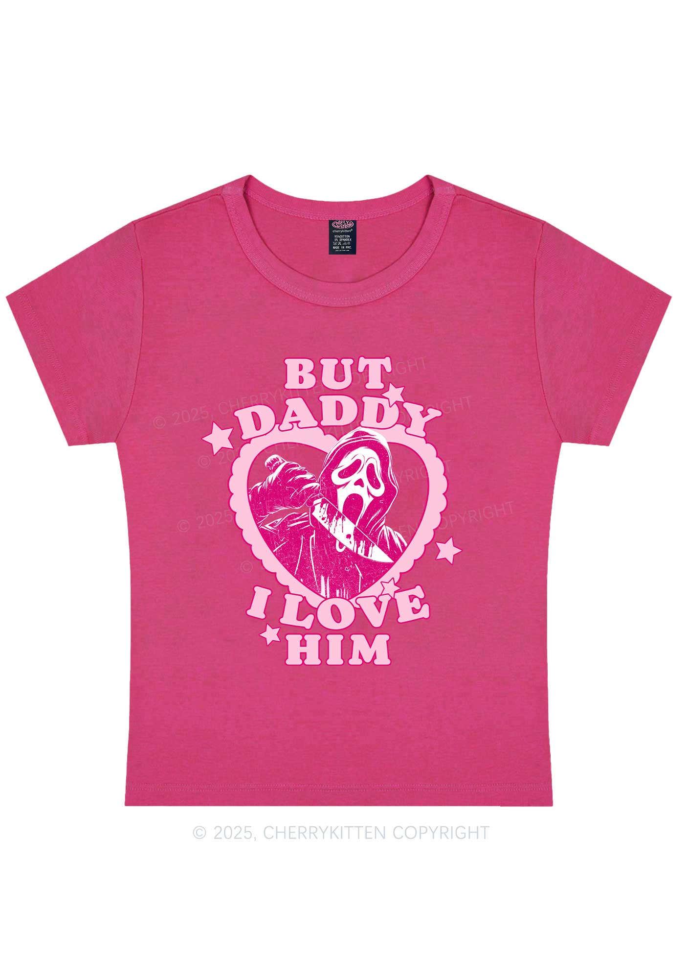 Halloween Daddy Love Horror Y2K Baby Tee Cherrykitten - Image 5