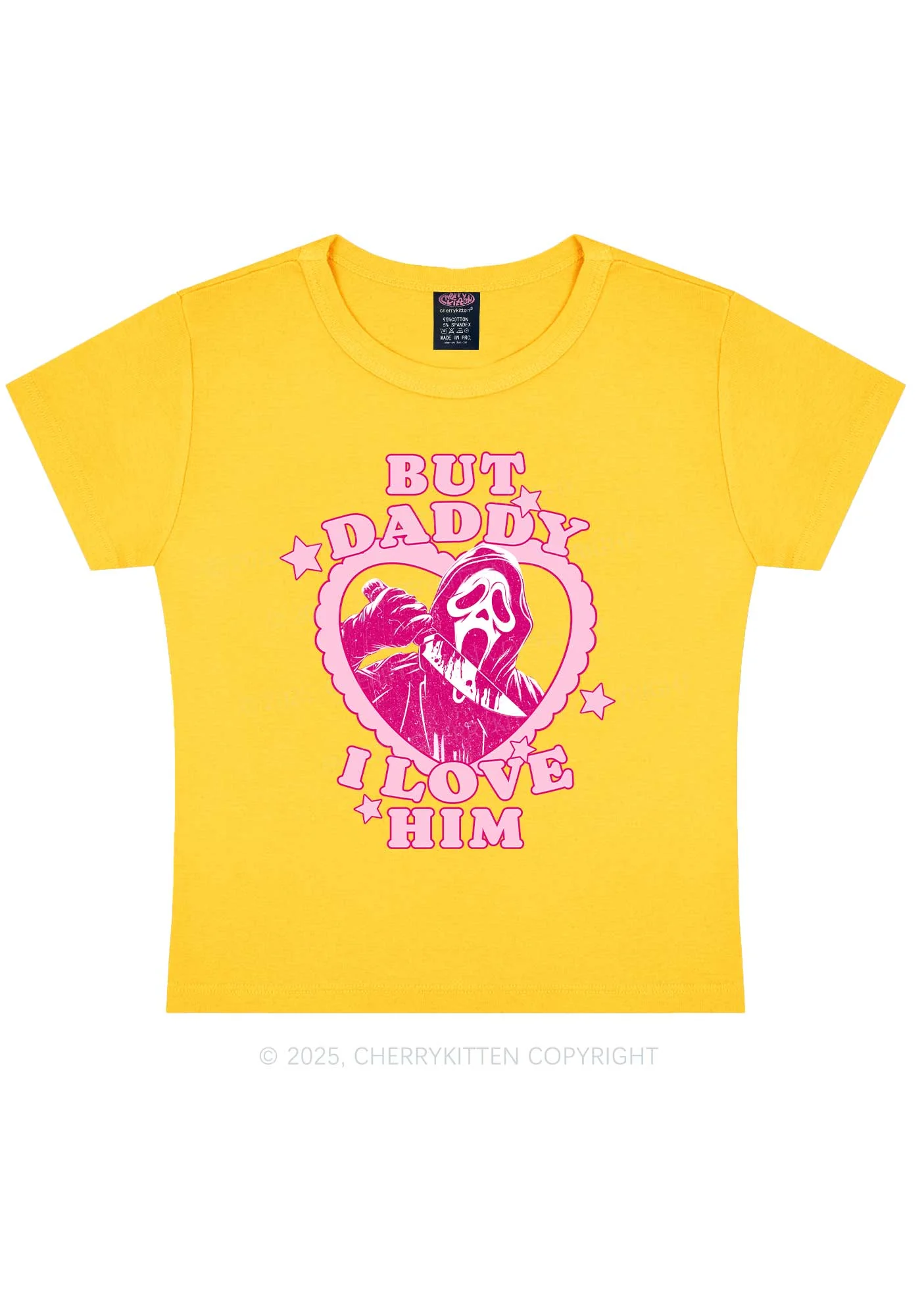 Halloween Daddy Love Horror Y2K Baby Tee Cherrykitten - Image 7