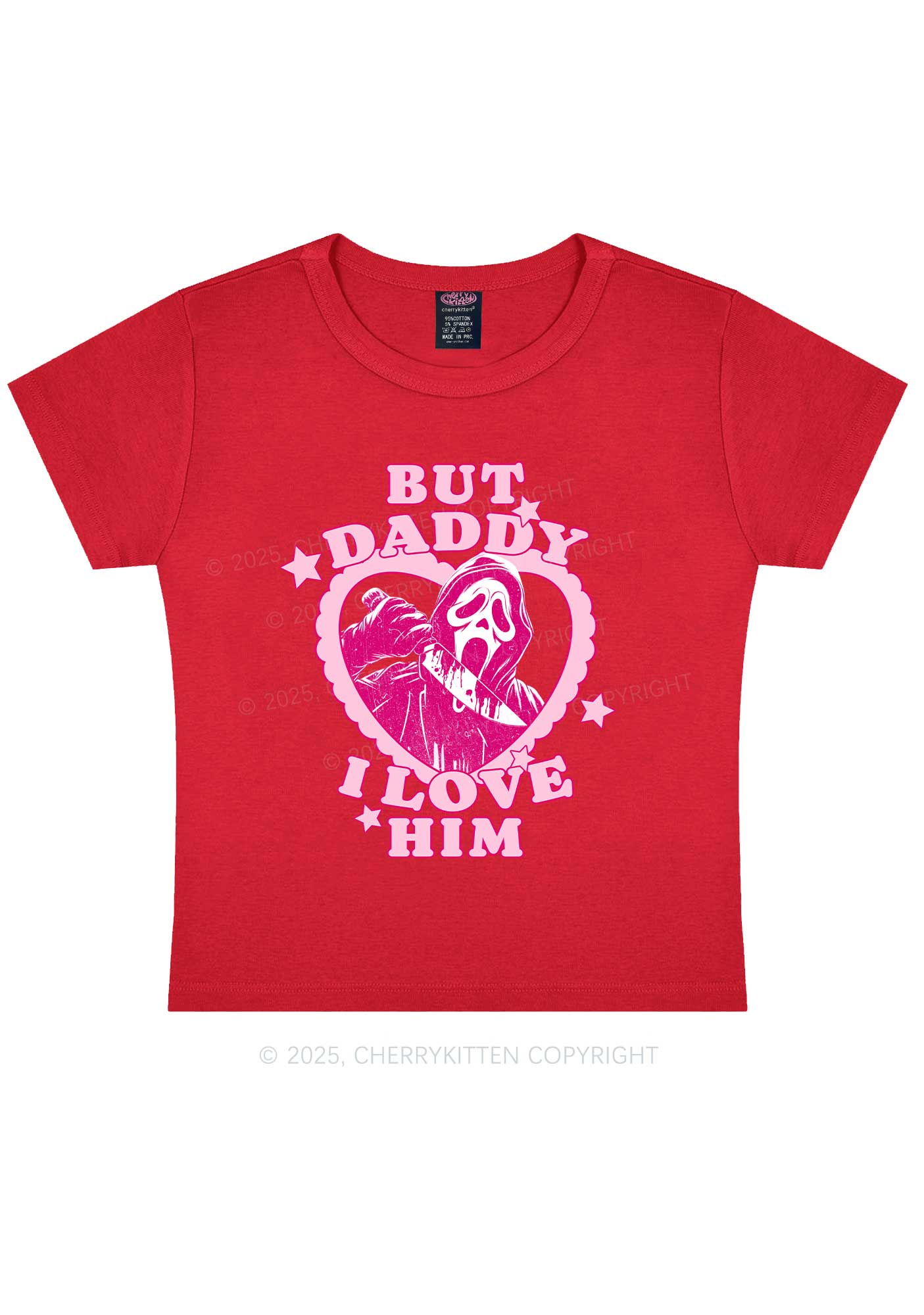 Halloween Daddy Love Horror Y2K Baby Tee Cherrykitten - Image 8