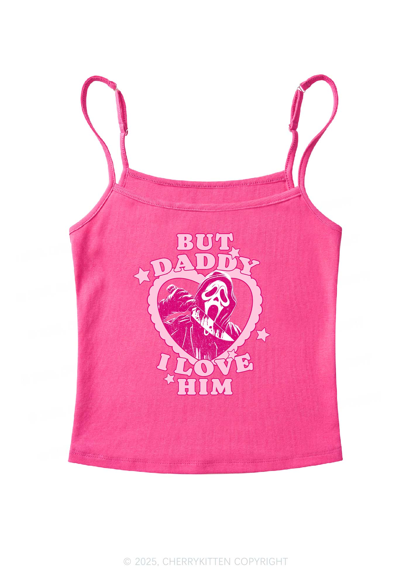 Halloween Daddy Love Horror Y2K Spaghetti Strap Cami Cherrykitten - Image 4