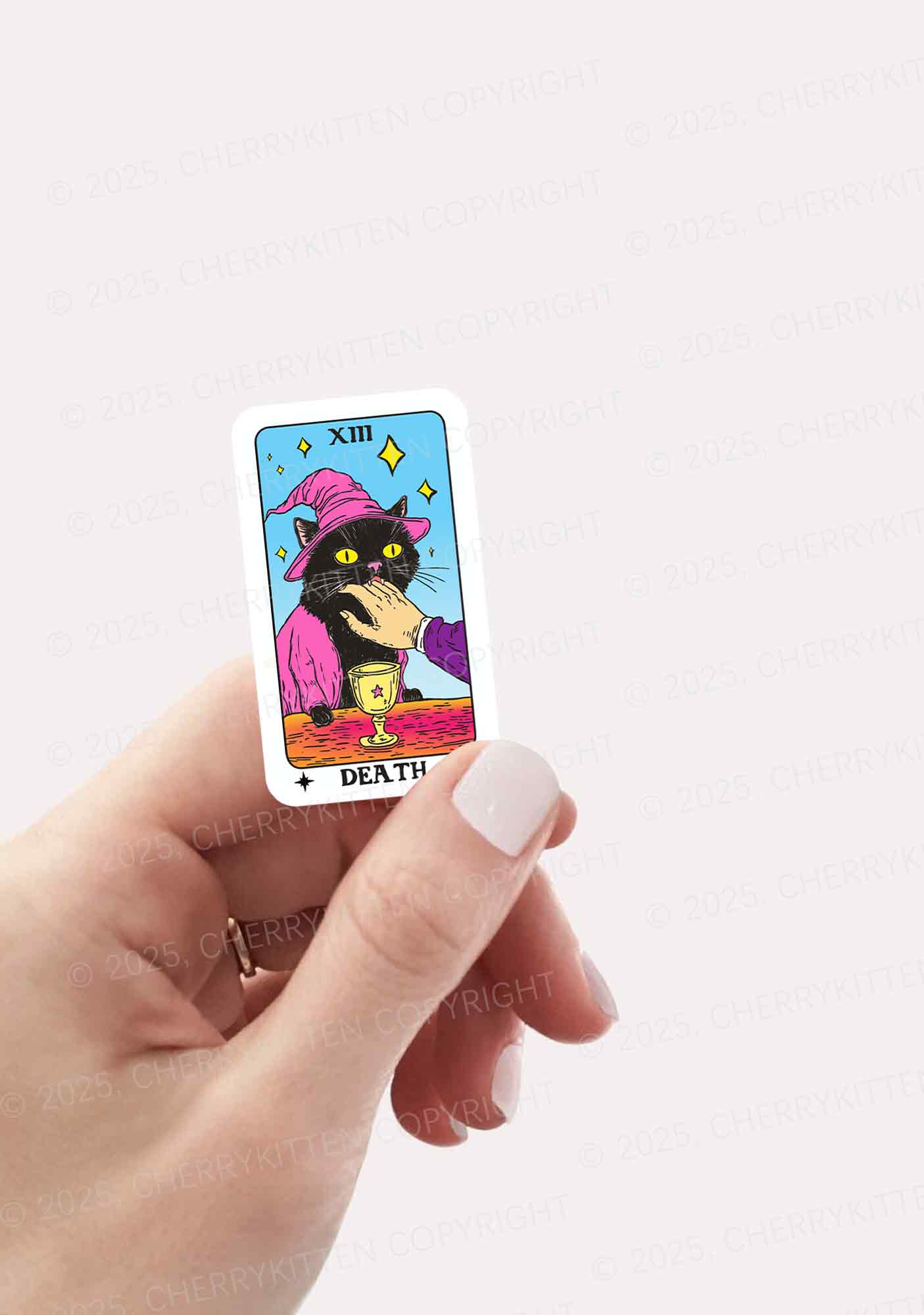 Halloween Death Black Cat 1pc Y2K Sticker Cherrykitten - Image 2