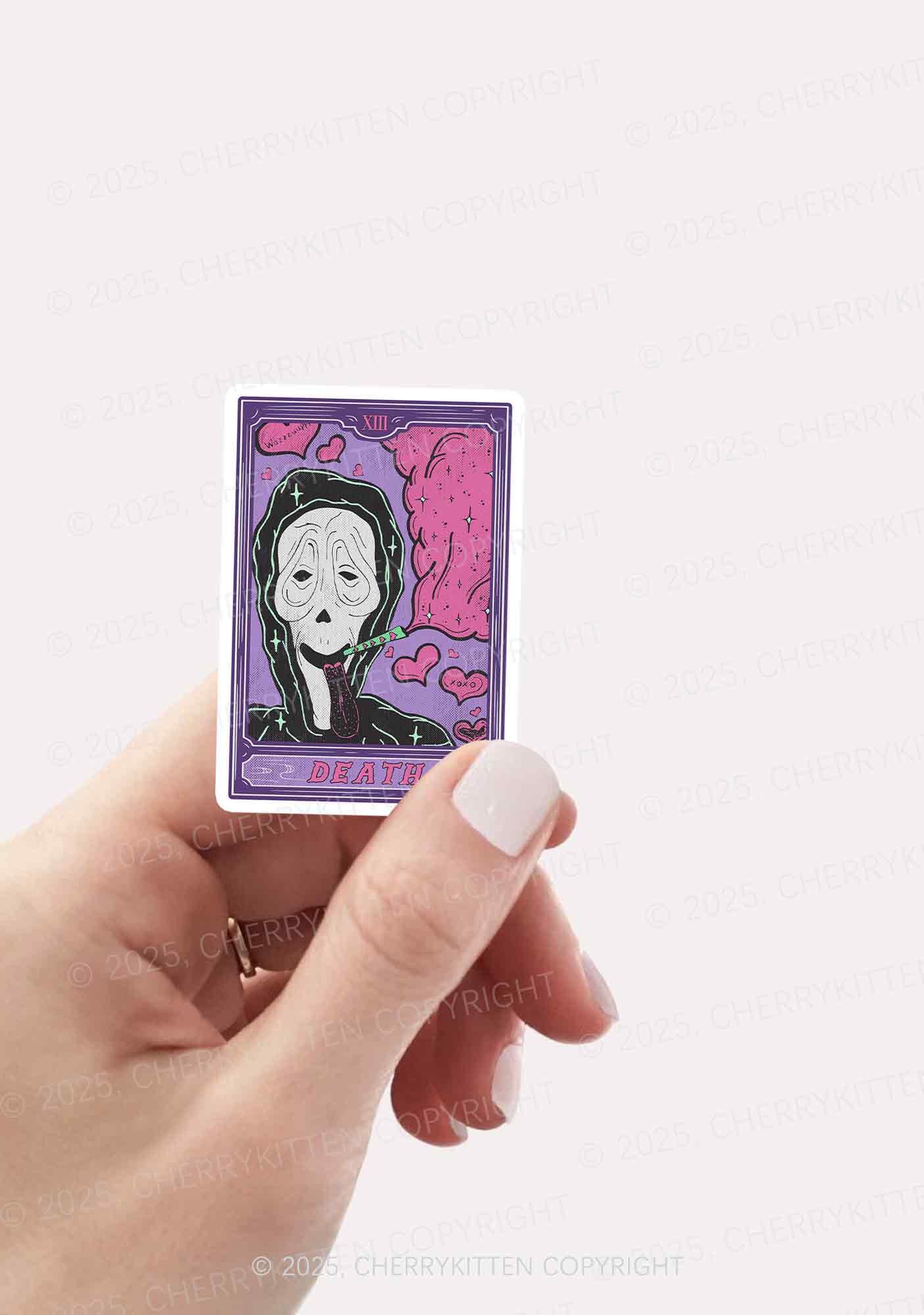 Halloween Death Smoking 1Pc Y2K Sticker Cherrykitten - Image 2