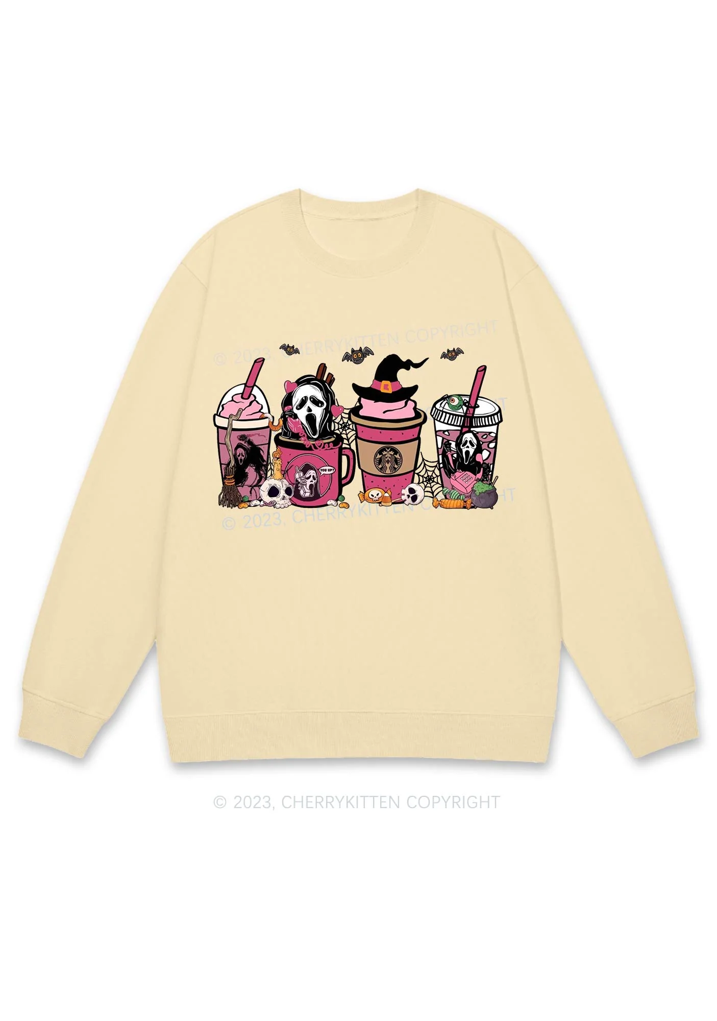 Halloween Drinks Y2K Sweatshirt Cherrykitten - Image 4