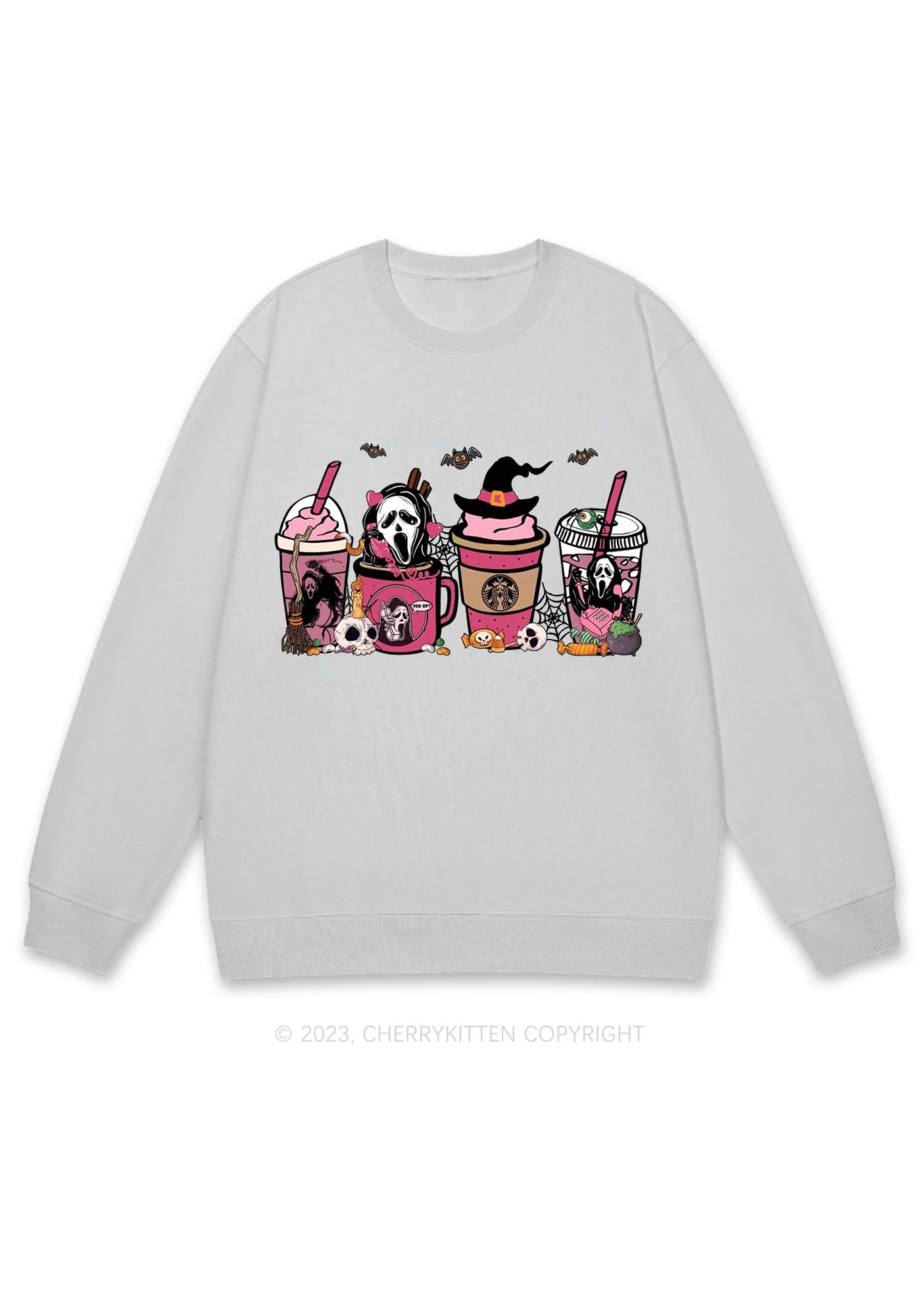 Halloween Drinks Y2K Sweatshirt Cherrykitten - Image 5