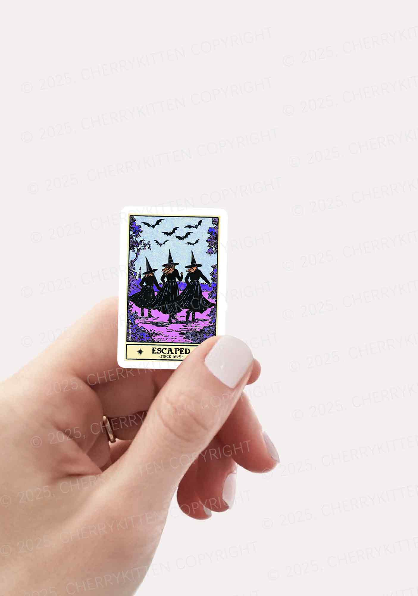 Halloween Escaped Witch 1pc Y2K Sticker Cherrykitten - Image 2