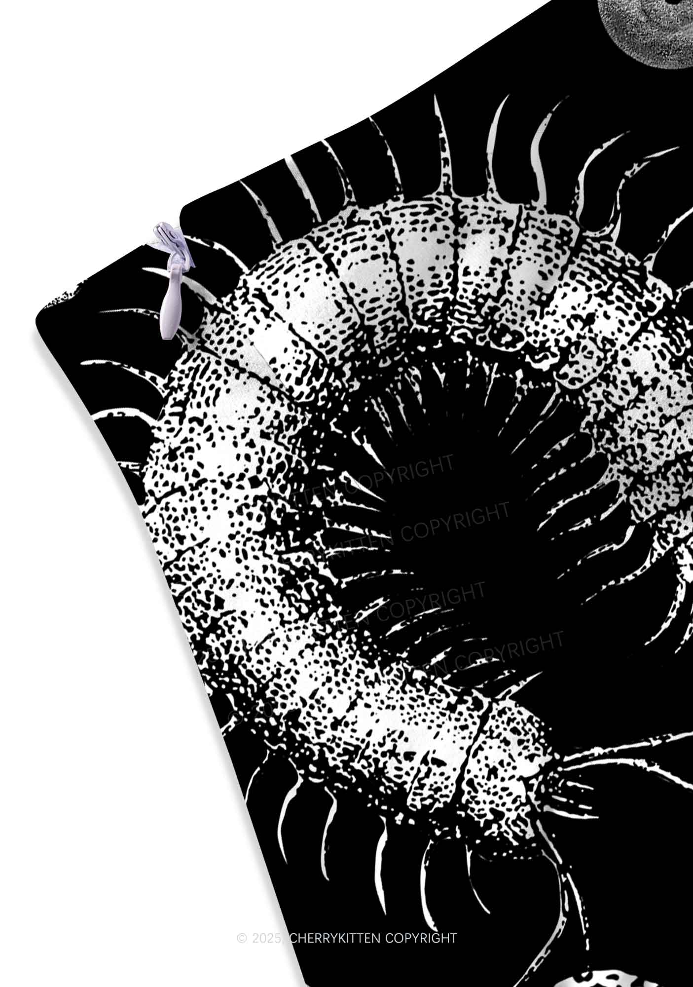 Halloween Dark Sheep Bone Y2K Print Mini Skirt Cherrykitten - Image 3