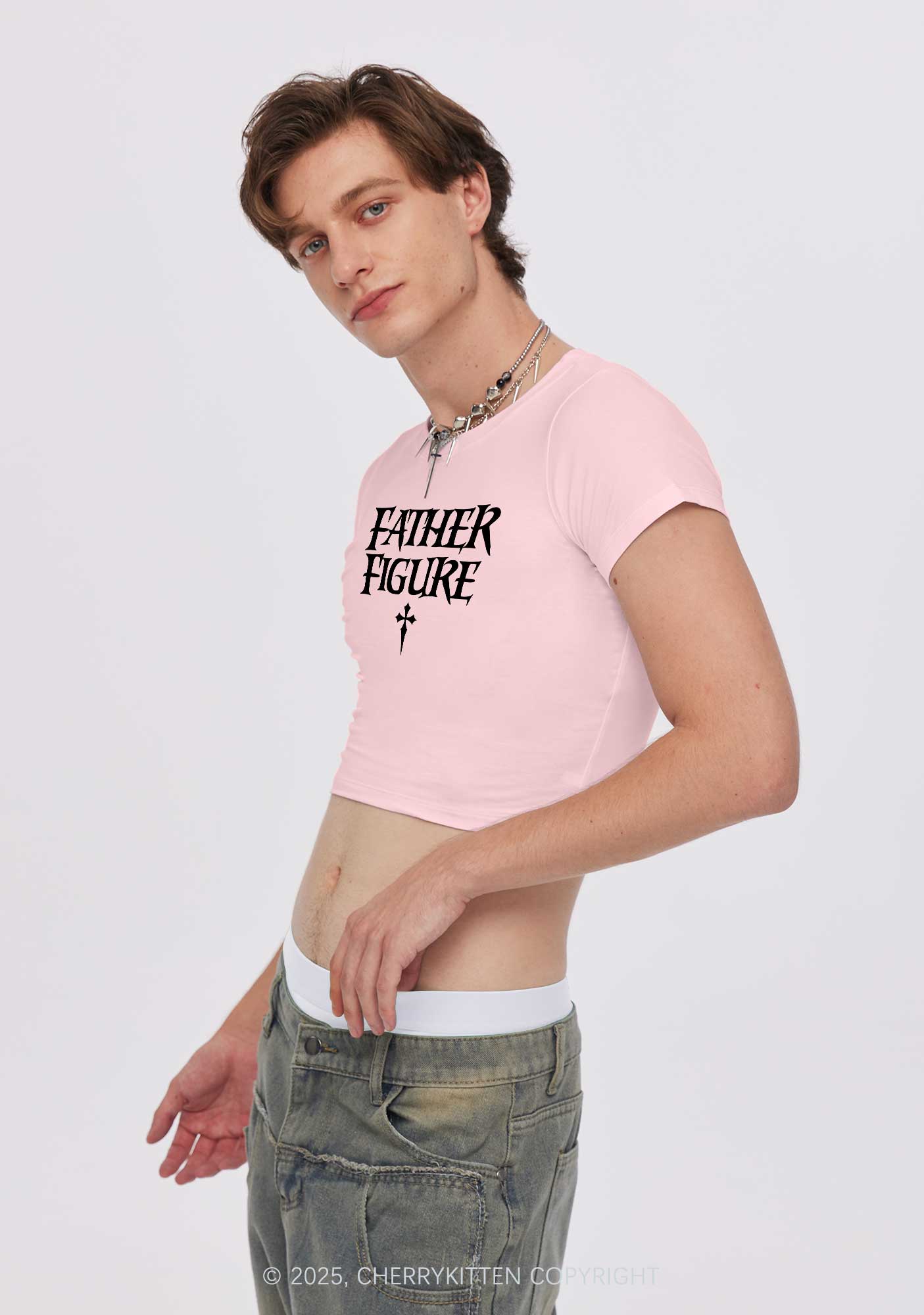 Halloween Father Figure Y2K Baby Tee Cherrykitten - Image 2
