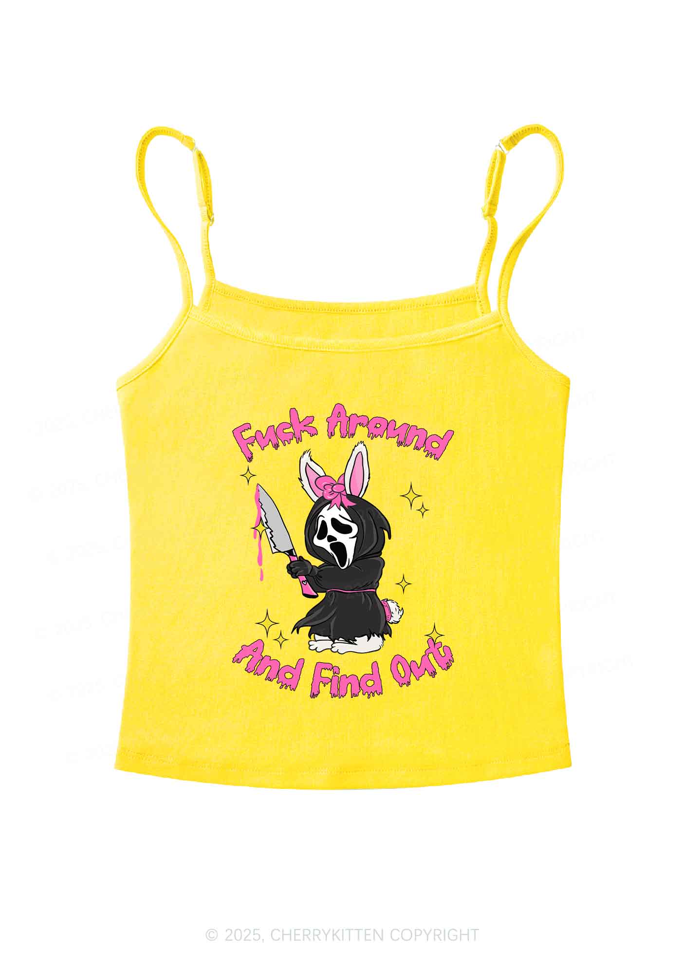 Halloween Fxxk Around Find Out Y2K Spaghetti Strap Cami Cherrykitten - Image 6