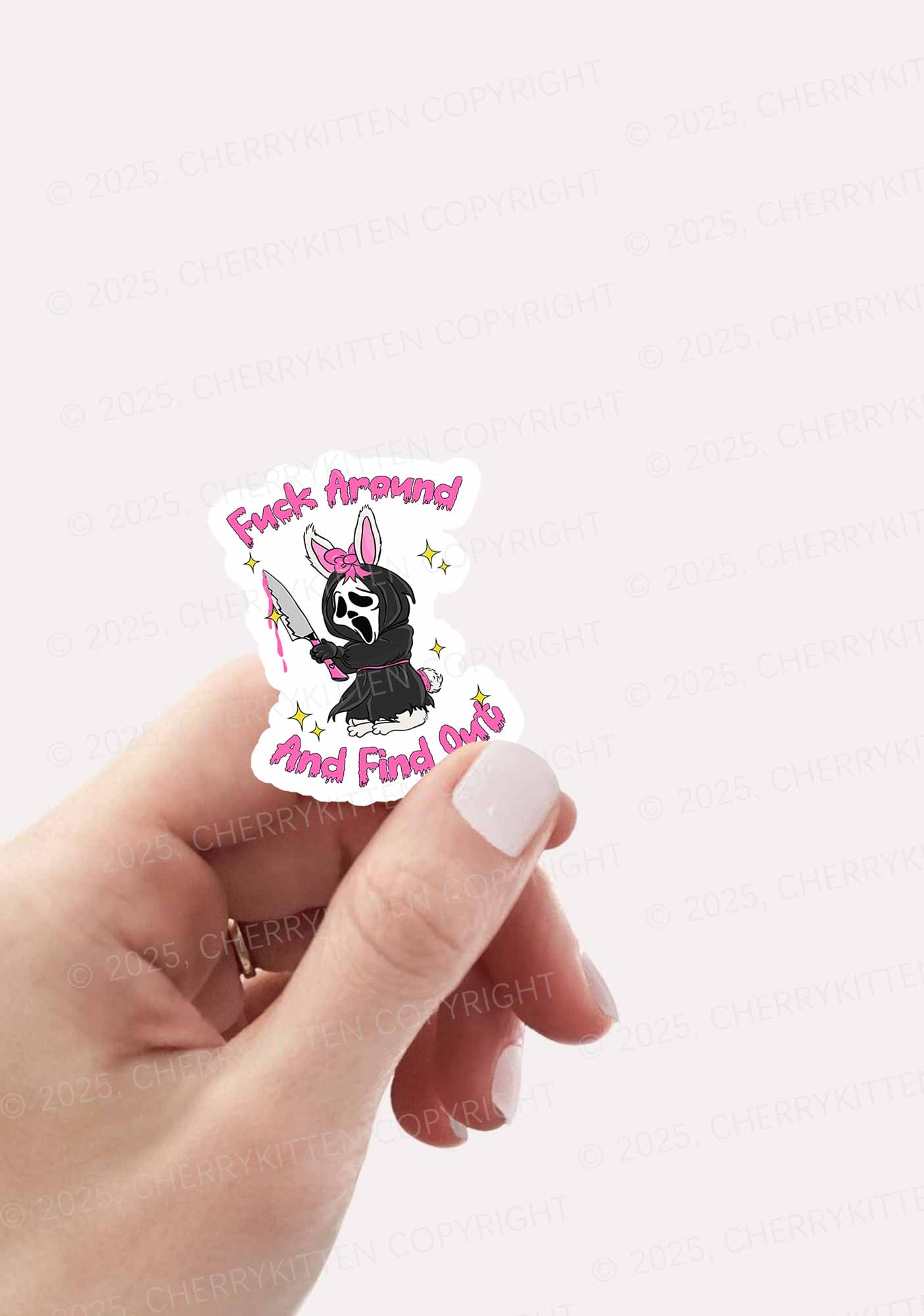 Halloween Fxxk Around Find Out Y2K Sticker Cherrykitten - Image 2