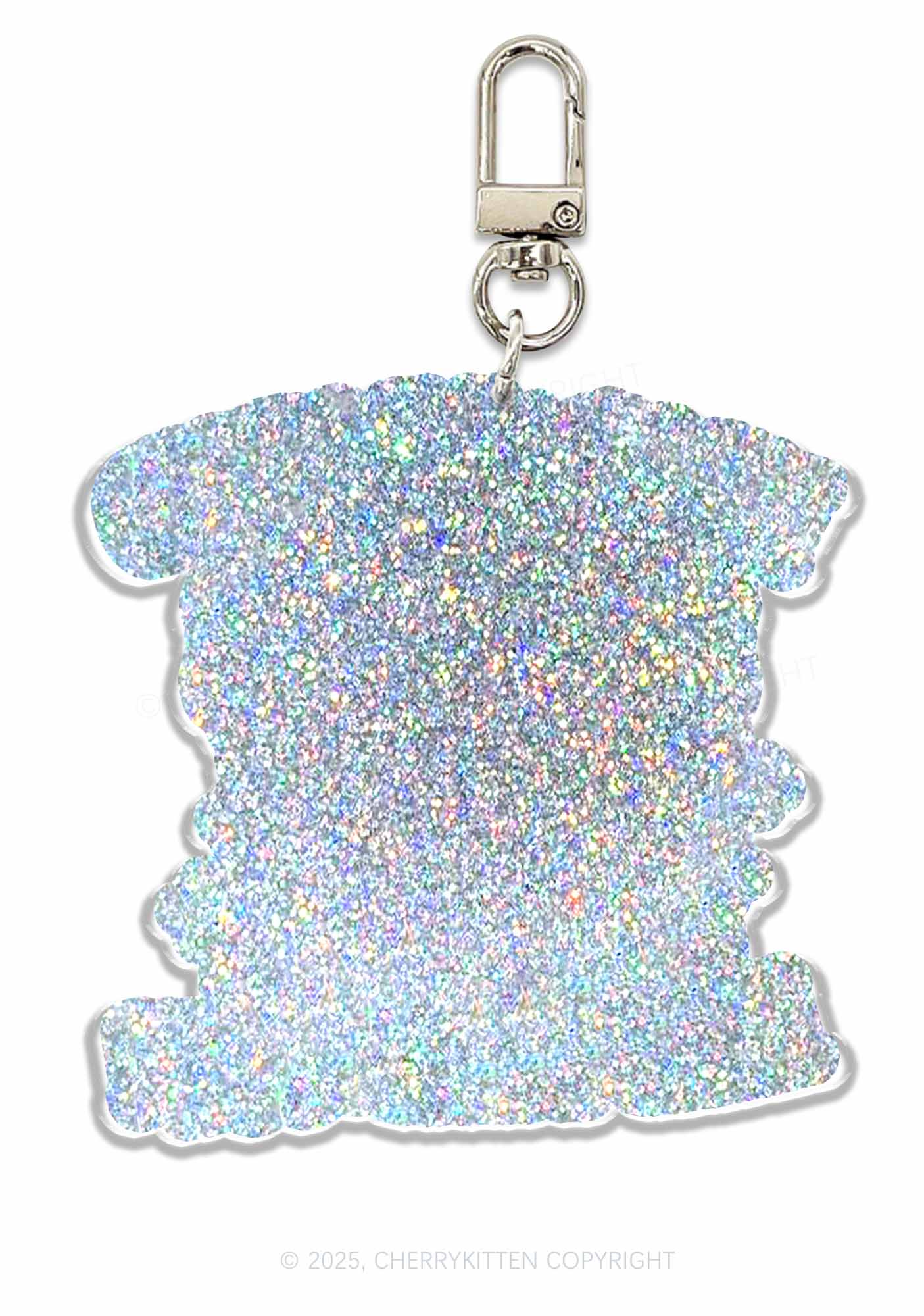 Halloween Fxxk Around Skull 1Pc Y2K Glitter Keychain Cherrykitten - Image 2