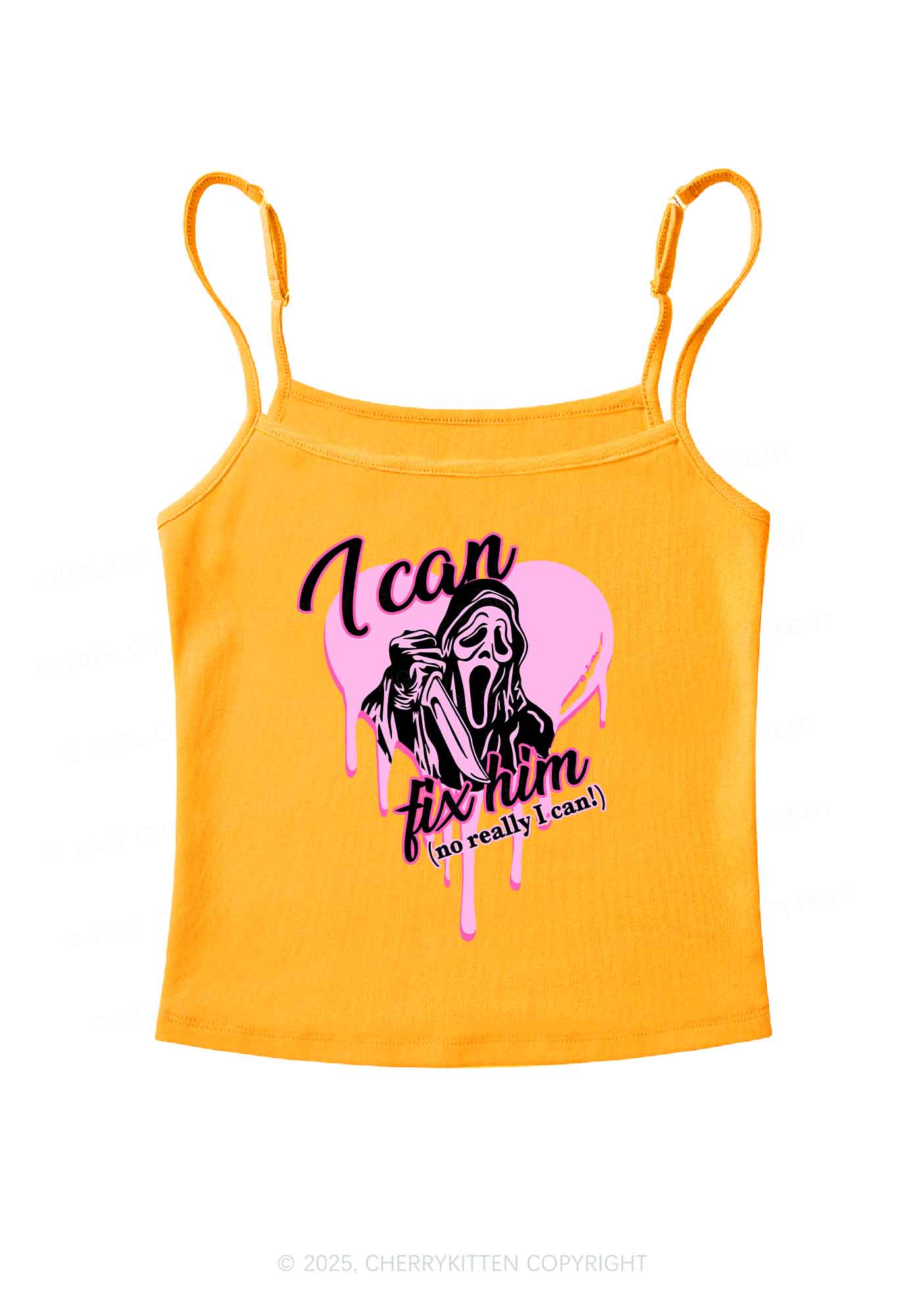Halloween Ghost Fix Him Y2K Spaghetti Strap Cami Cherrykitten - Image 7