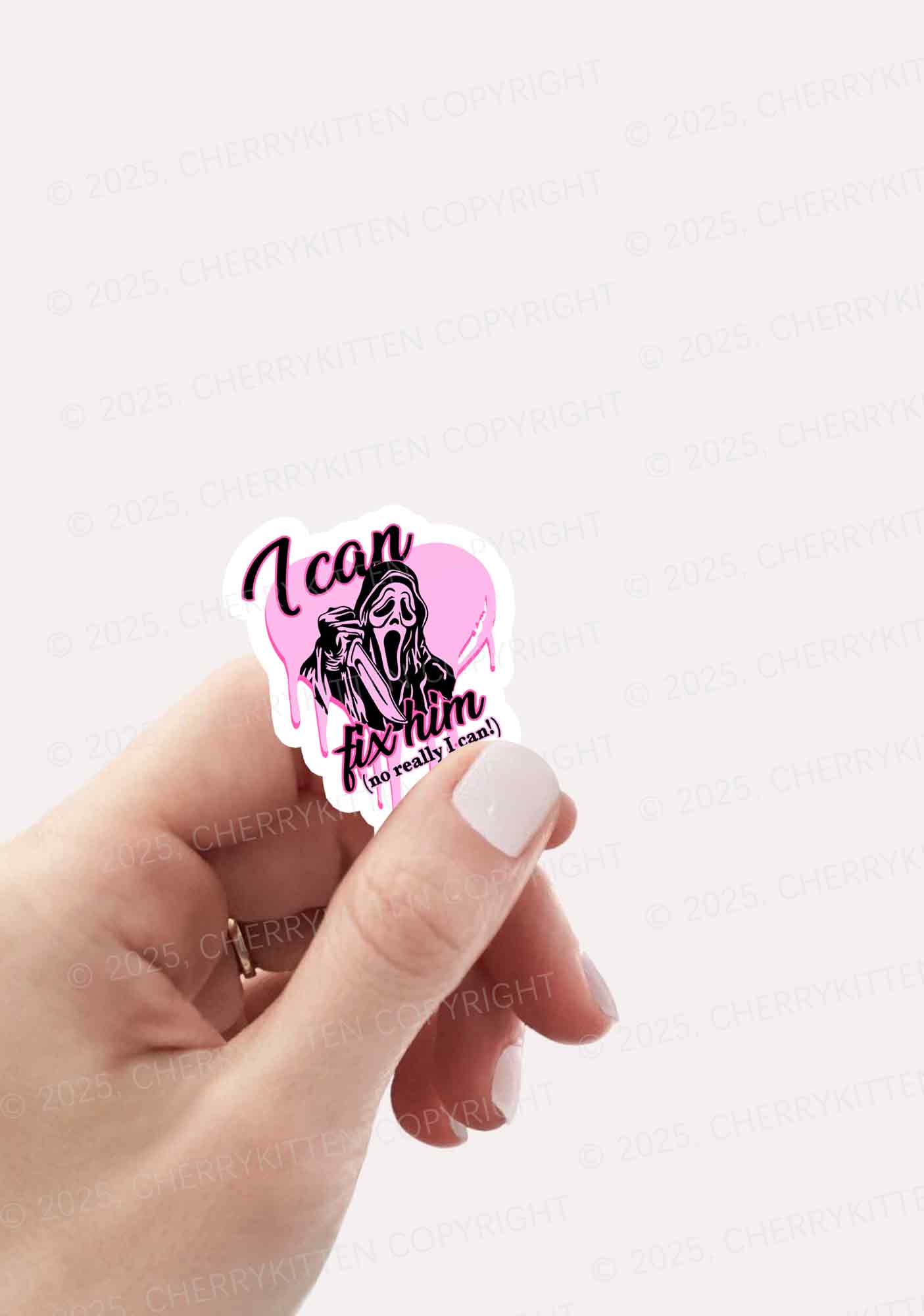 Halloween Ghost Fix Him Y2K Sticker Cherrykitten - Image 2